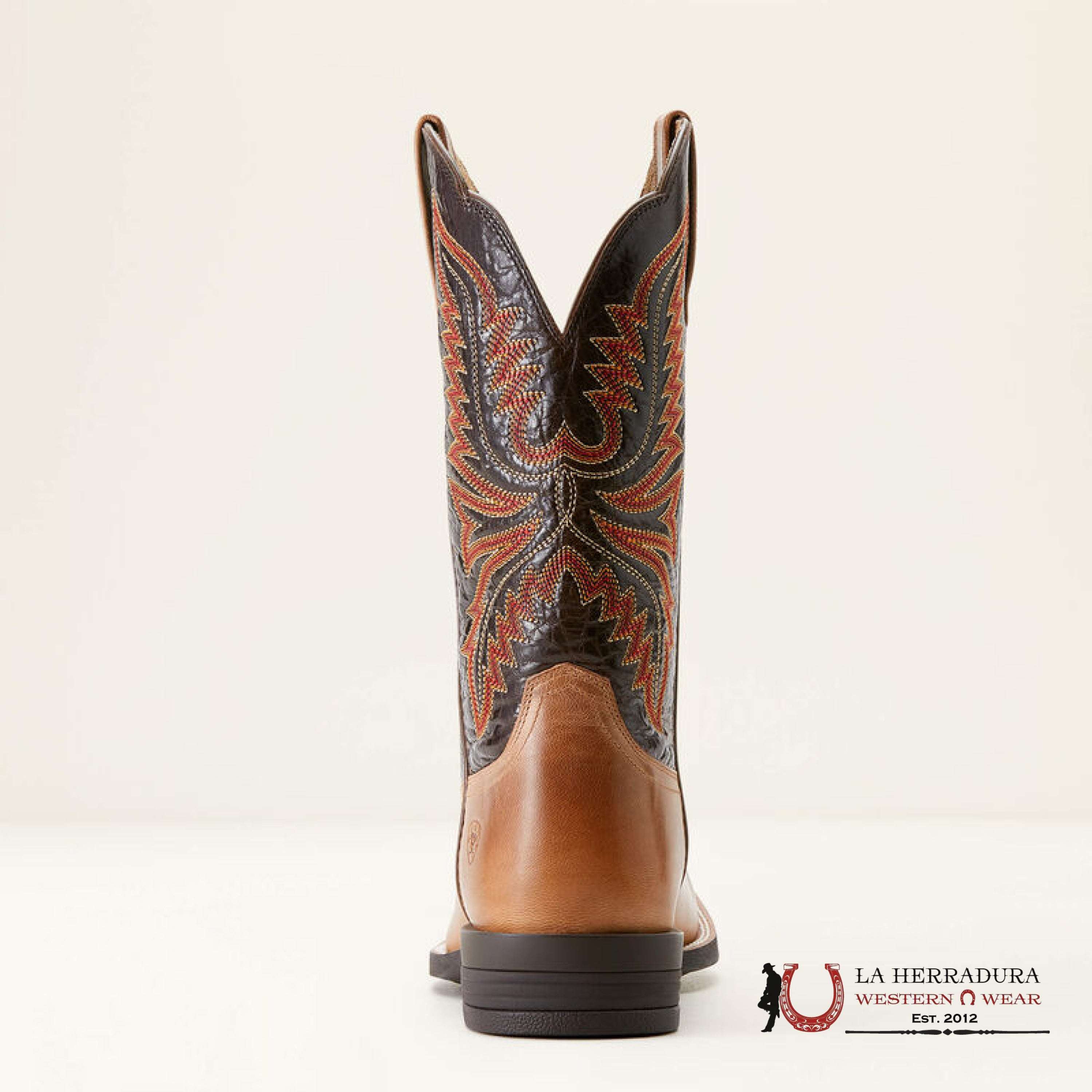 Mens Ariat Brush Creek Cowboy Boot Mesa Tan Under Brown 3579 Botas Hombres