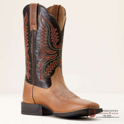 BOTAS CUADRA ESTILO RODEO AVESTRUZ BLACKCHERRY LASER & BORDADO S