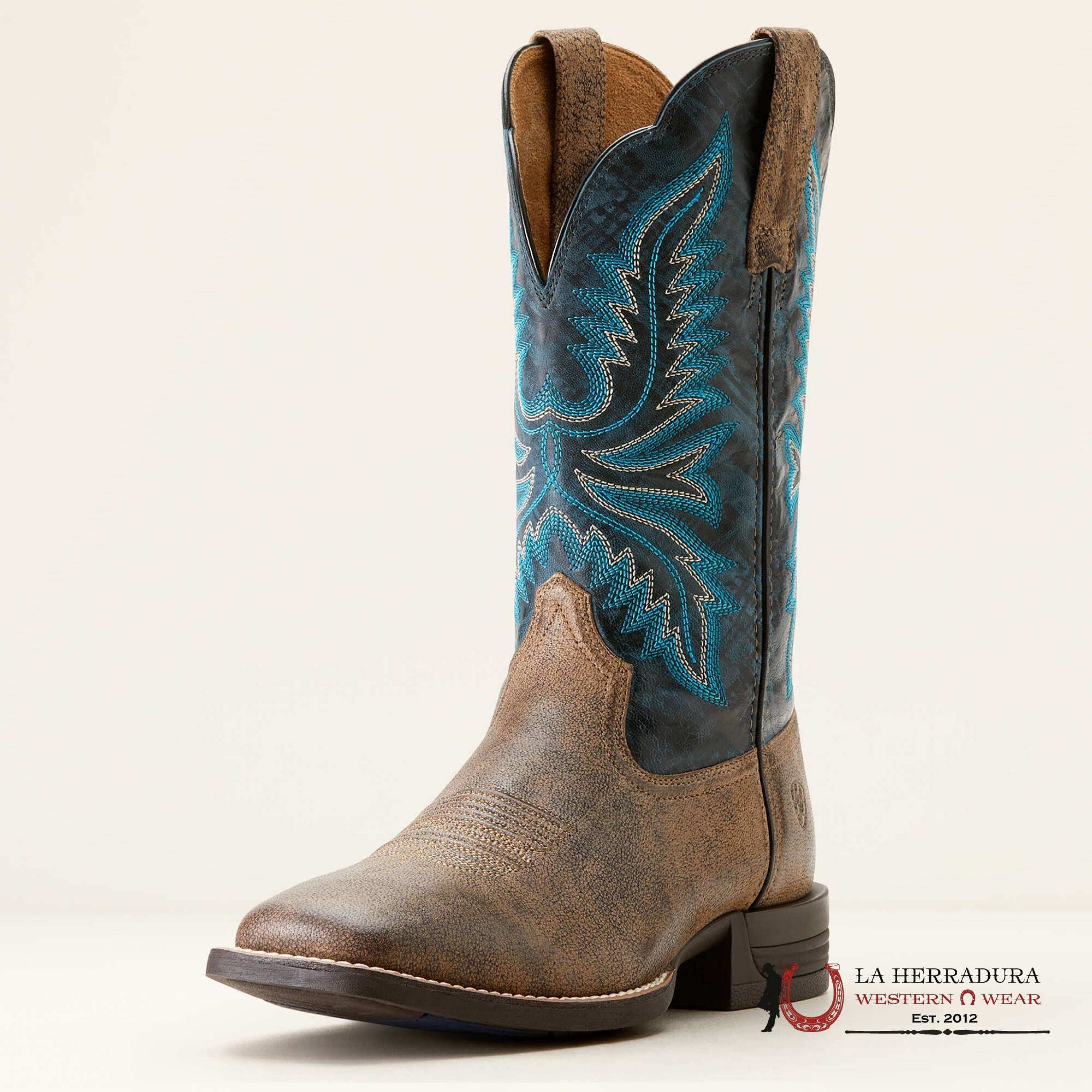 Mens Ariat Brush Creek Stone/Royal Navy Botas Hombres