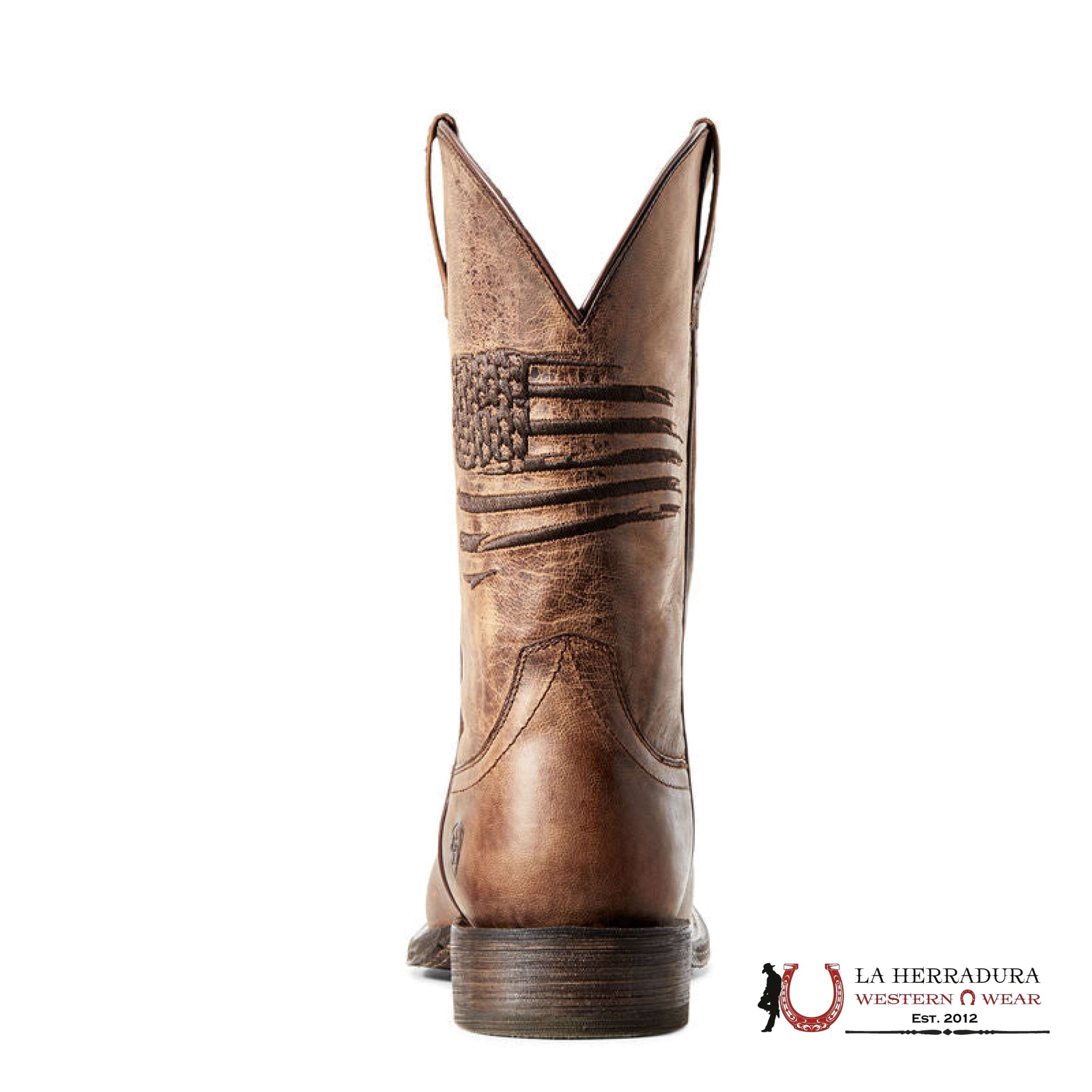 Mens Ariat Circuit Patriot Weathered Tan Botas Hombres