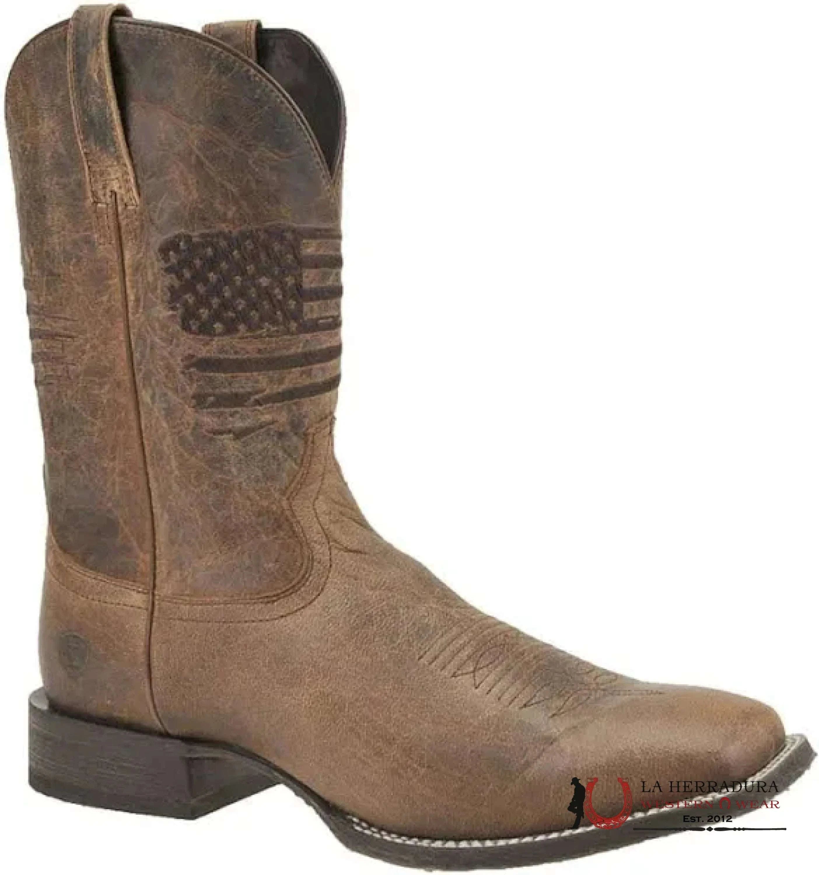 Mens Ariat Circuit Patriot Weathered Tan Botas Hombres