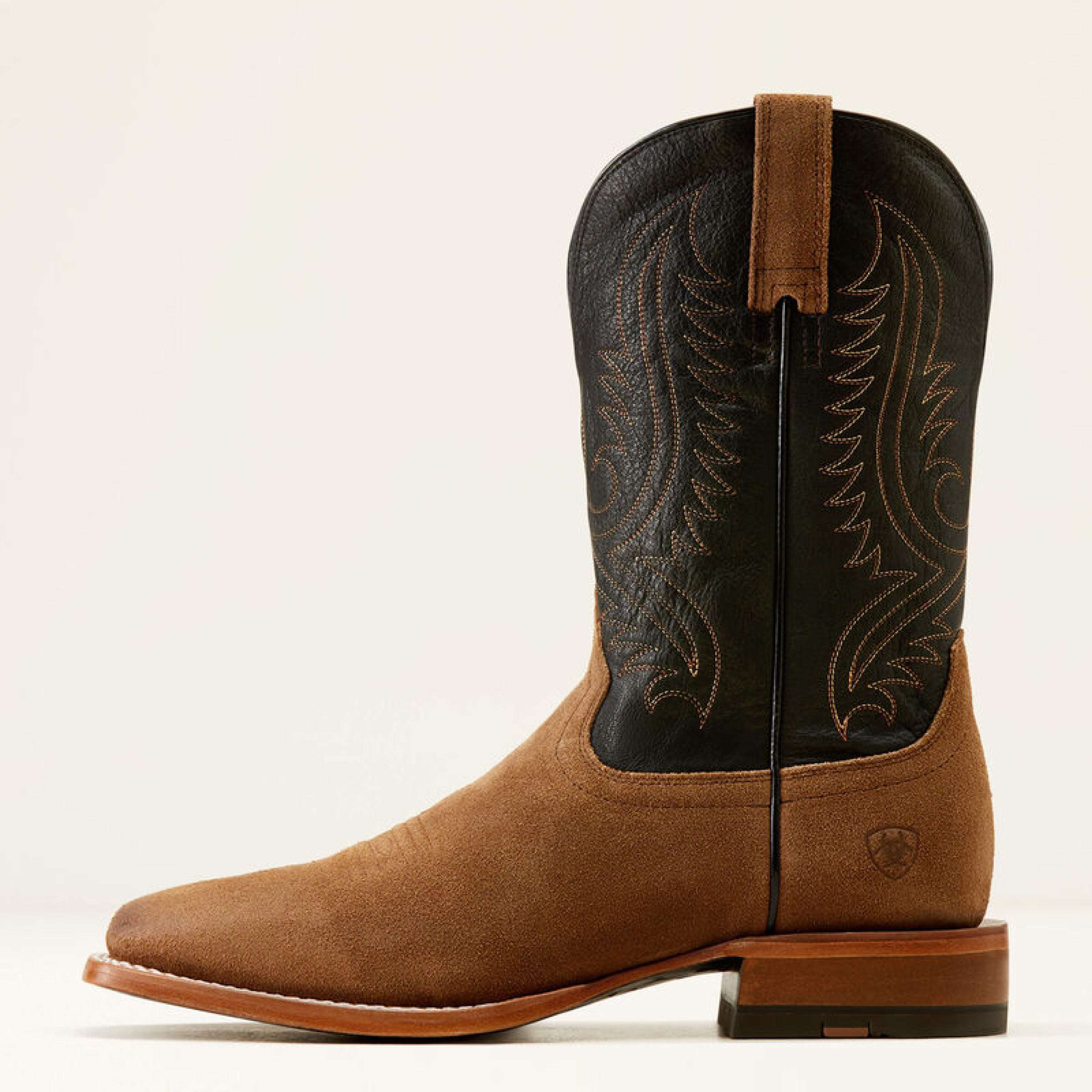 Mens Ariat Circuit Paxton Ranch Brown Suede Bayou Black 0897 Botas Hombres
