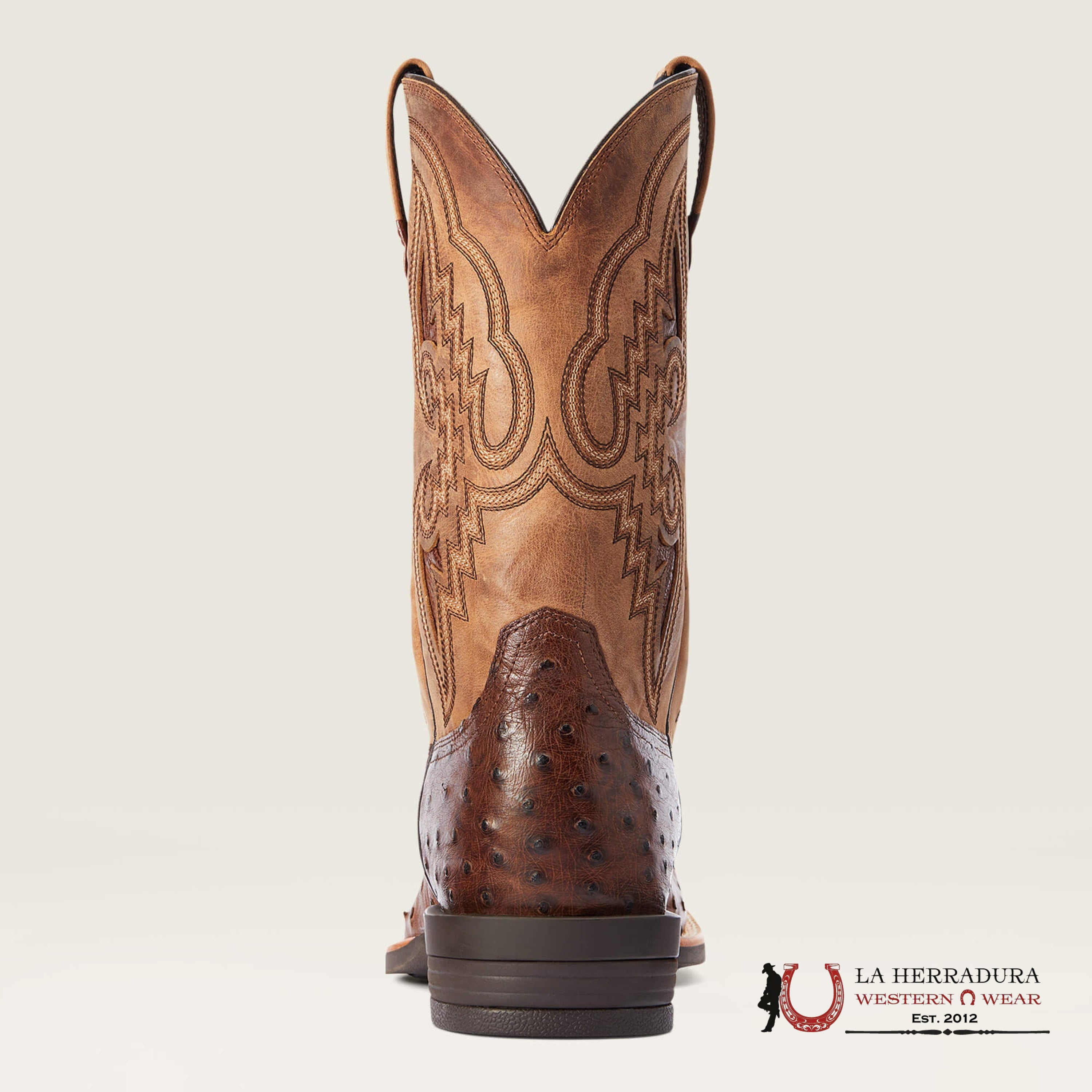 MENS ARIAT DAGGER DARK TABACO FULL QUIL OSTRICH TANNIN 10042475 BOTAS HOMBRES