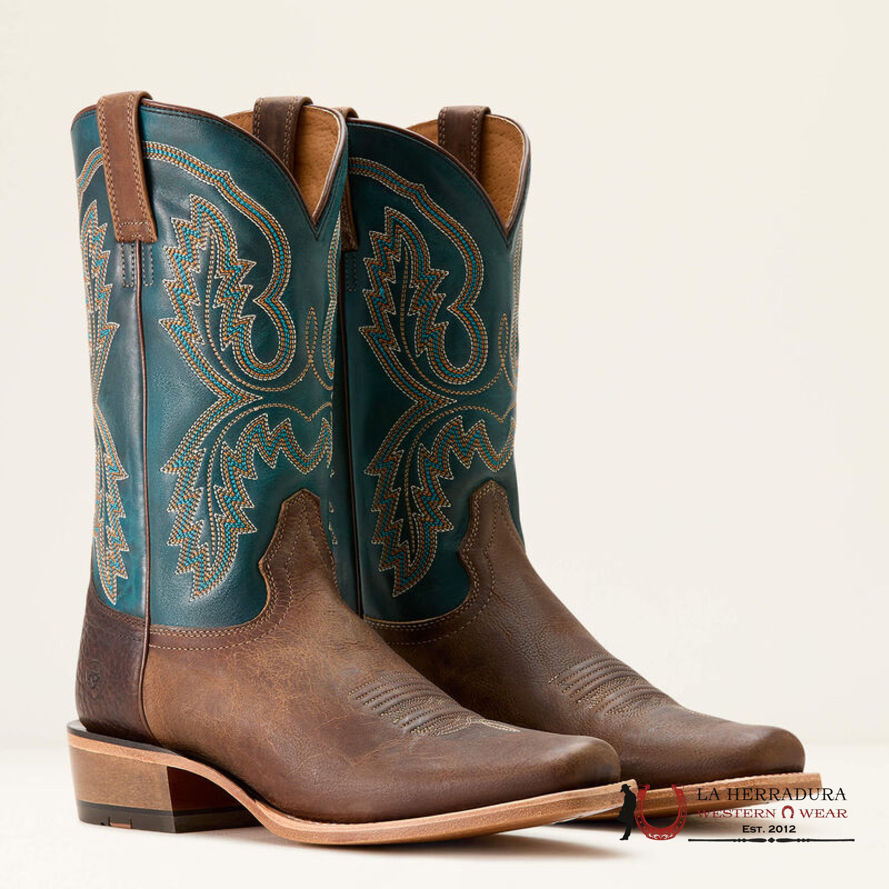 Mens Ariat Futurity Cashout Cowboy Boot Wicker|Pursuit Of Teal 3756 Botas Hombres