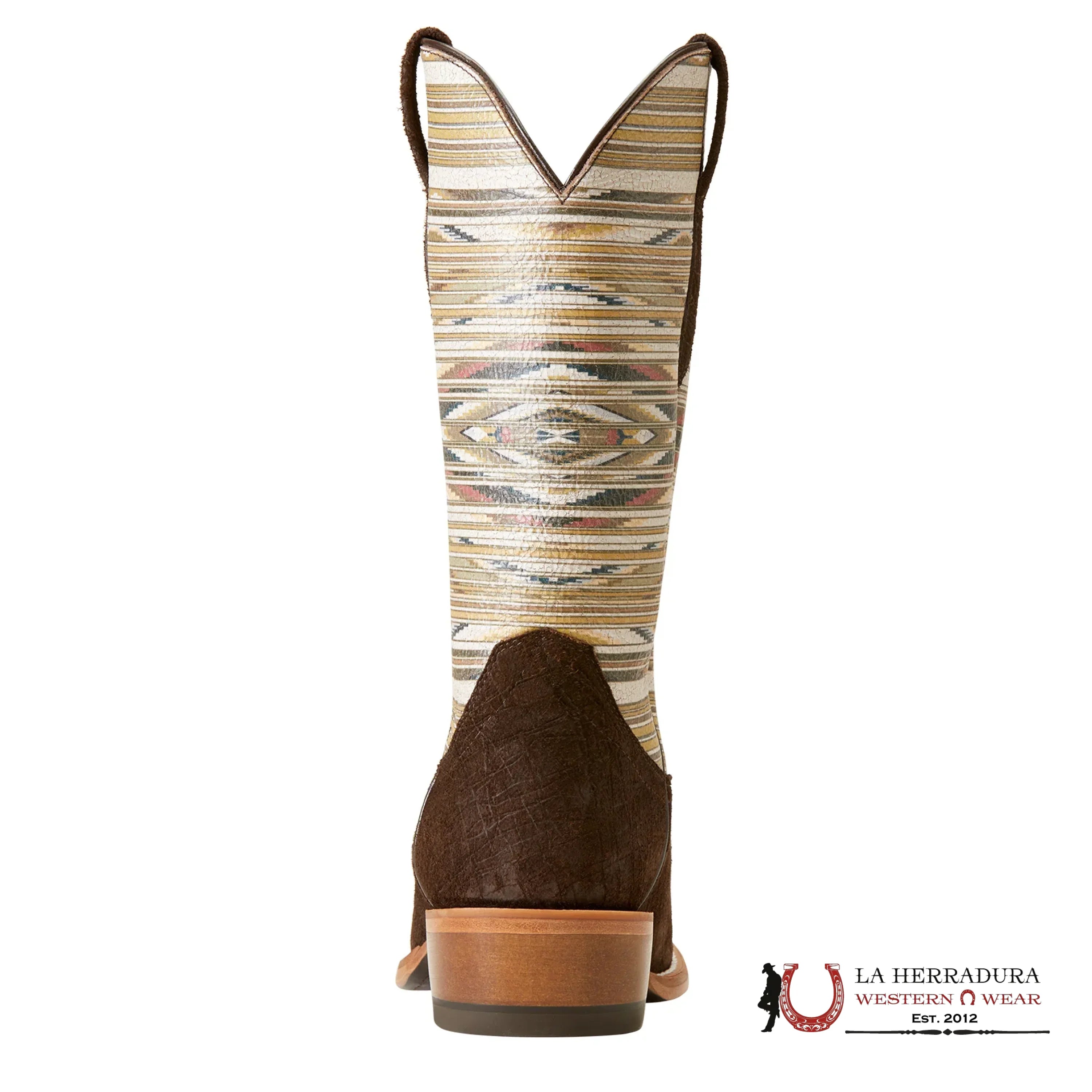 MENS ARIAT FUTURITY CHIMAYO CHOCOLATE HIPPO PRINT SANTA FE MUSTARD BOTAS HOMBRES