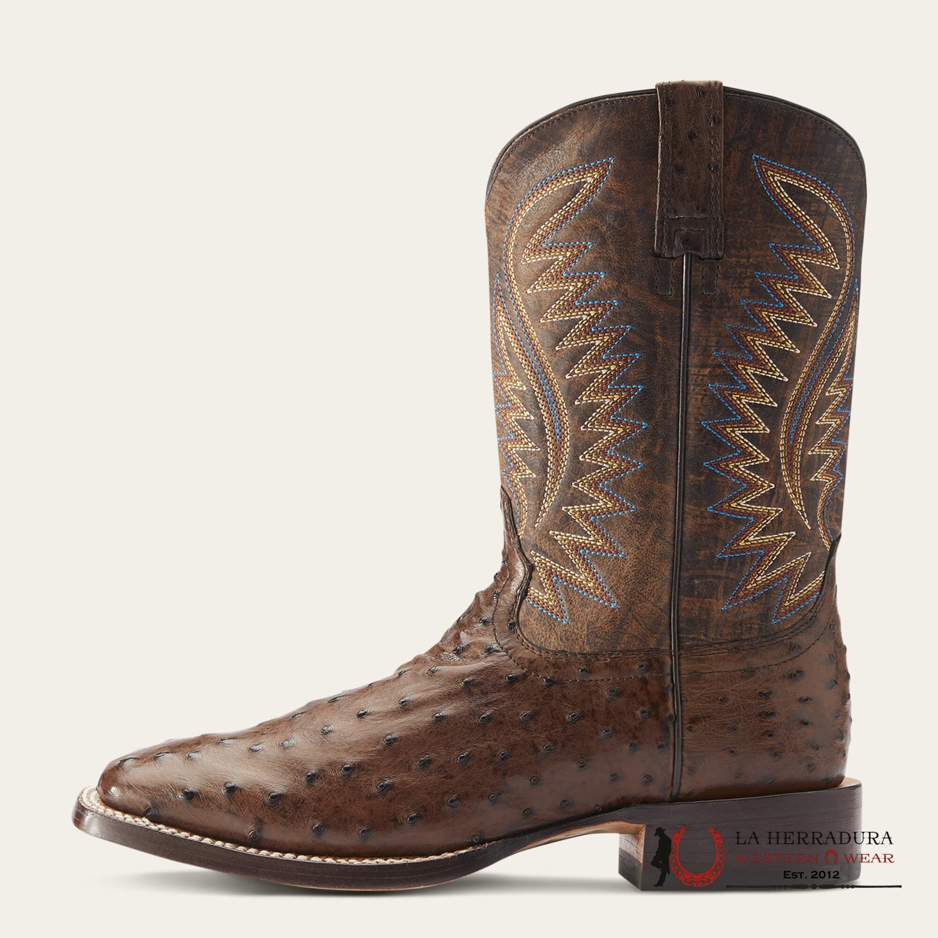 MENS ARIAT GALLUP MOCHA FULL QUILL OSTRICH DUSTED WHEAT - 10034051 BOTAS HOMBRES