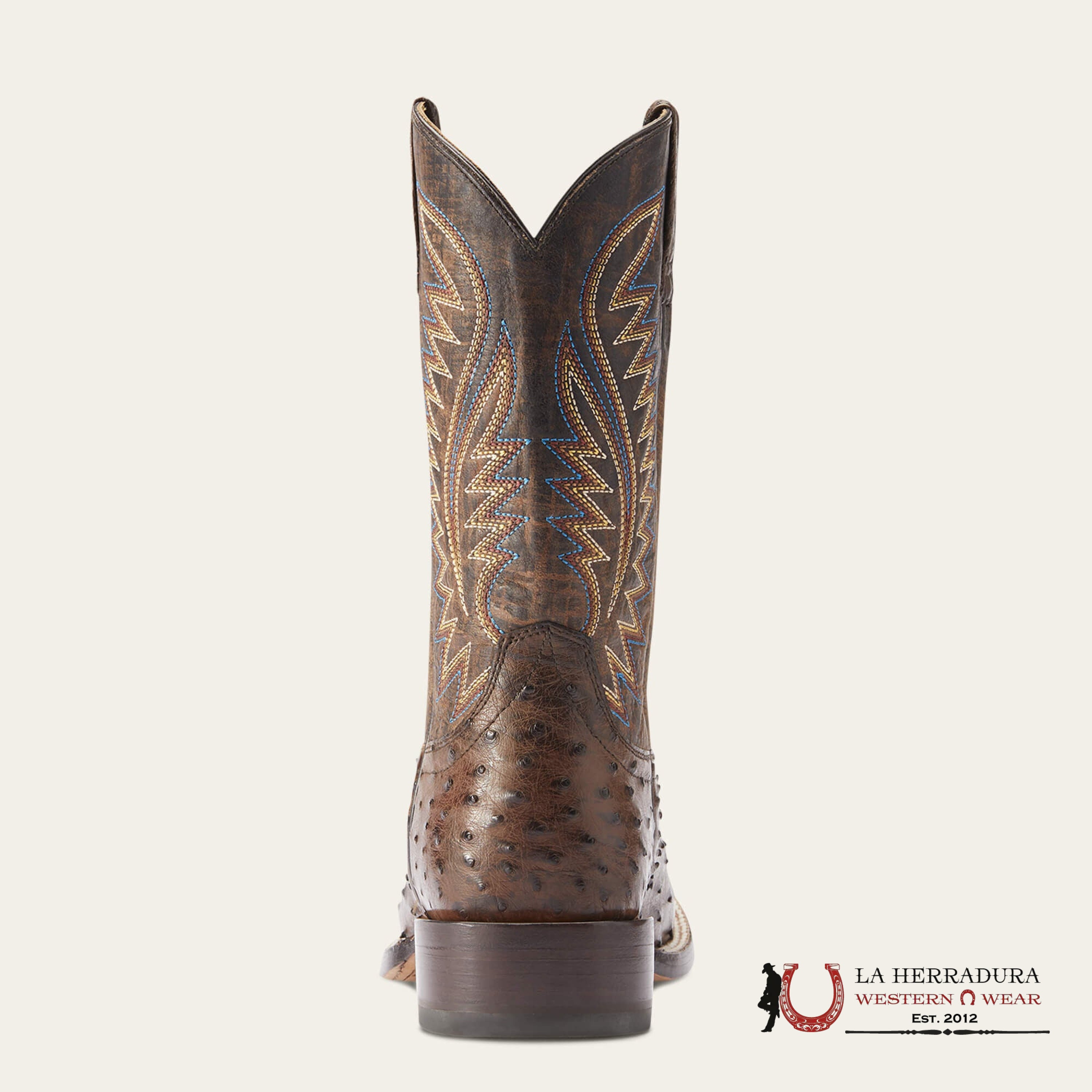 MENS ARIAT GALLUP MOCHA FULL QUILL OSTRICH DUSTED WHEAT - 10034051 BOTAS HOMBRES