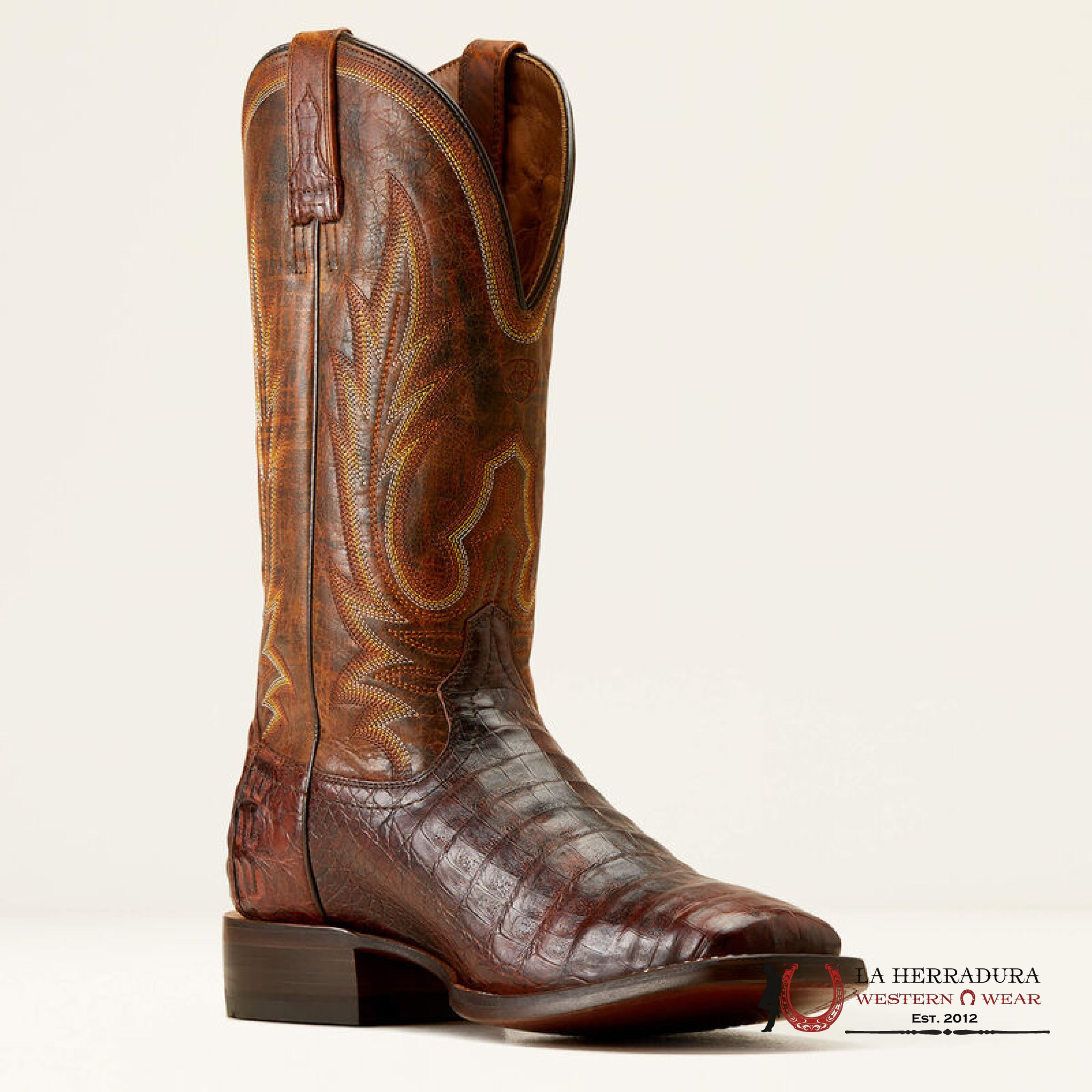 MENS ARIAT GUNSLINGER DARK AMBER CAIMAN BELLY HOTFIRE RUST 10042477 BOTAS HOMBRES