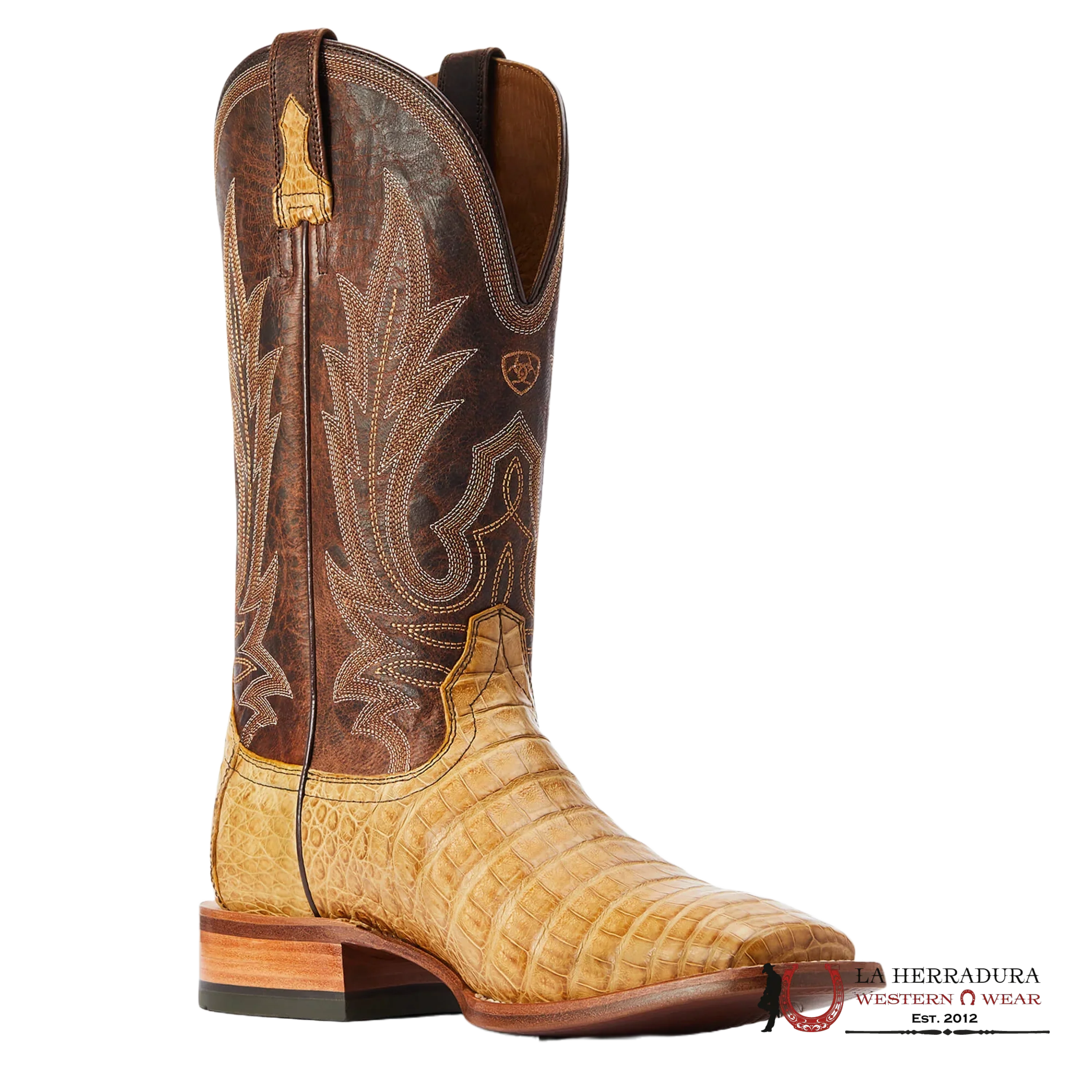 MENS ARIAT GUNSLINGER HONEYCOMB DARK BROWN CAIMAN BELLY-10042476 BOTAS HOMBRES