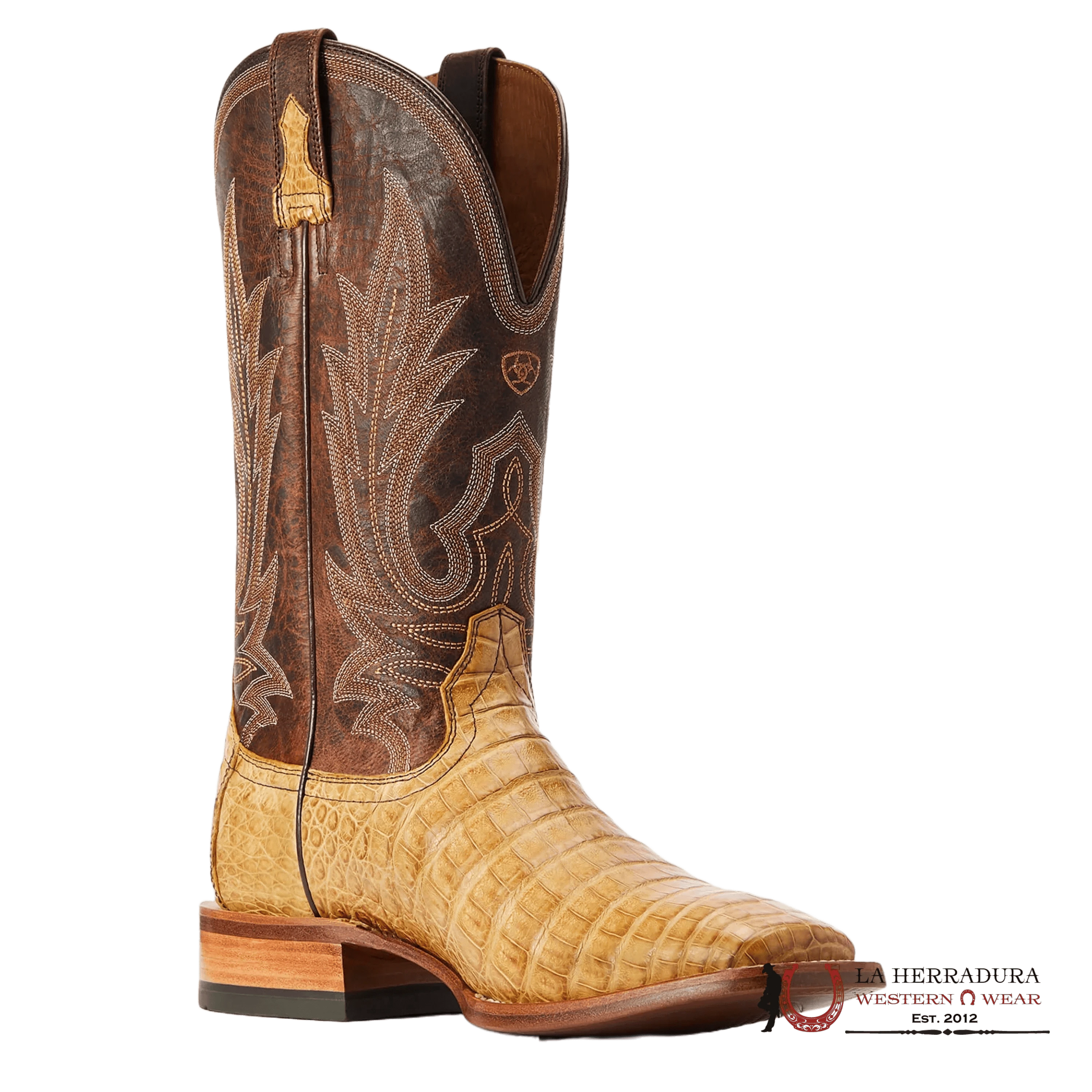 MENS ARIAT GUNSLINGER HONEYCOMB DARK BROWN CAIMAN BELLY-10042476 BOTAS HOMBRES