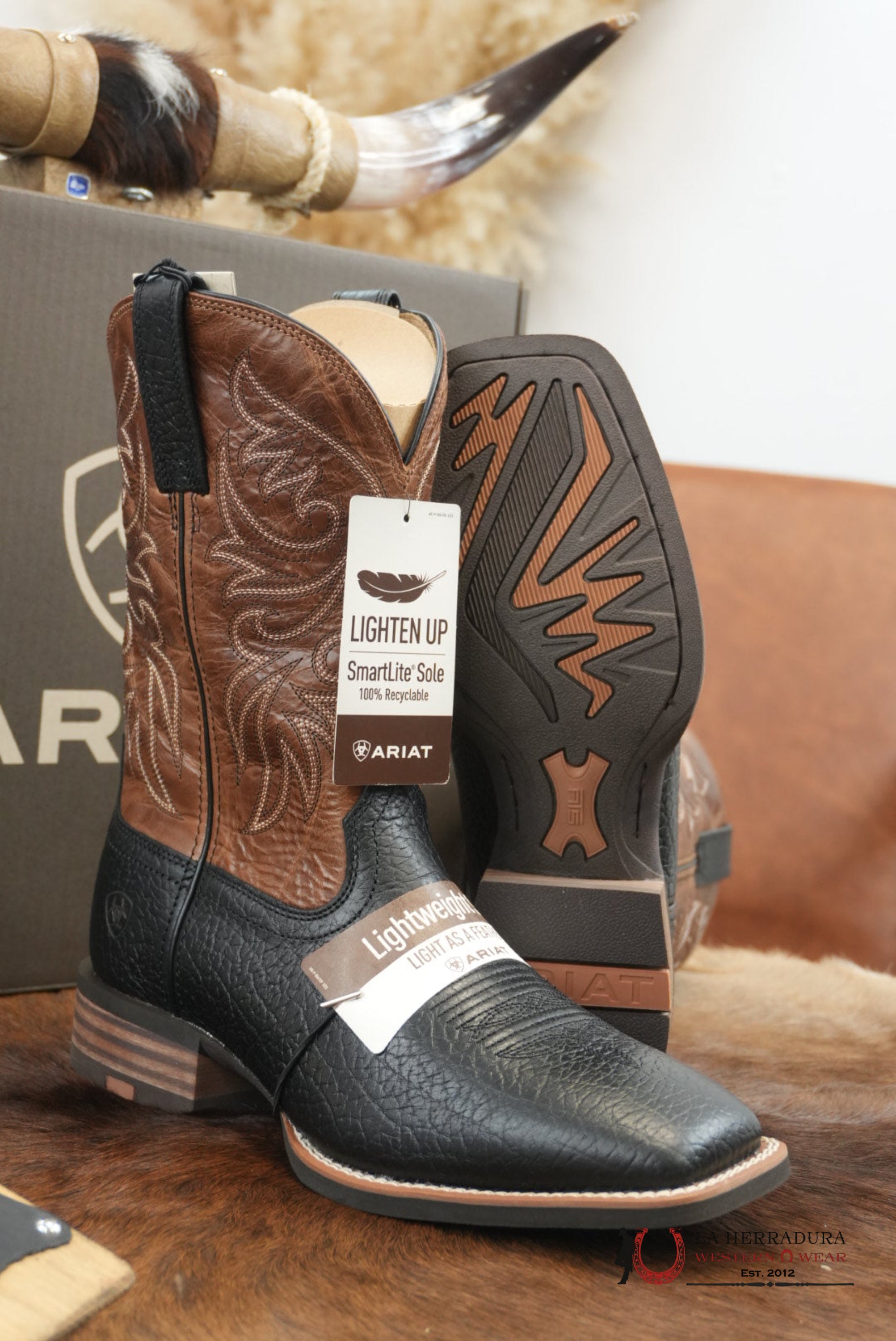 MENS ARIAT SLINGSHOT Black Adobe/Dark Tan Boot - 1173 BOTAS HOMBRES
