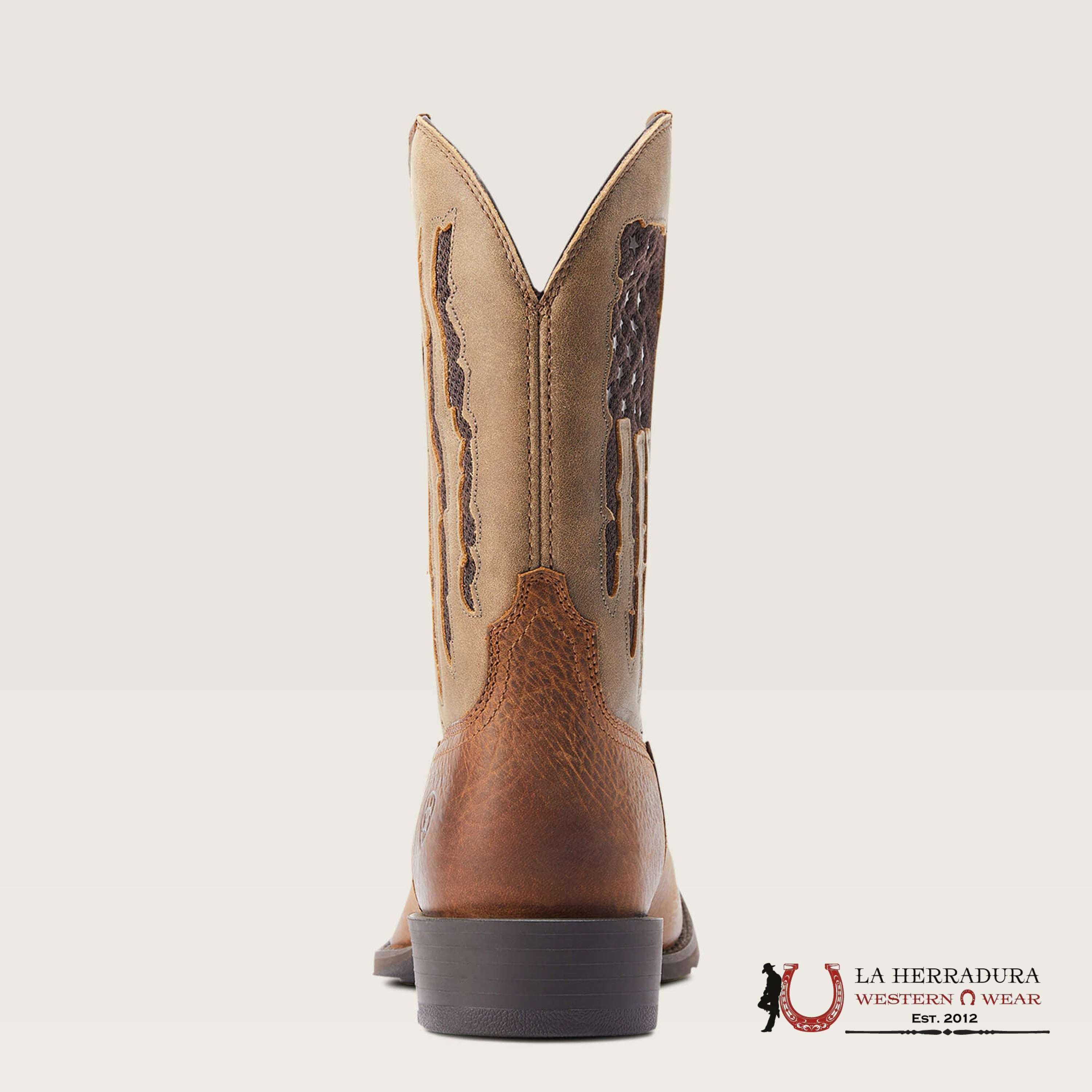 Mens Ariat Circuit Patriot Weathered Tan Botas Hombres