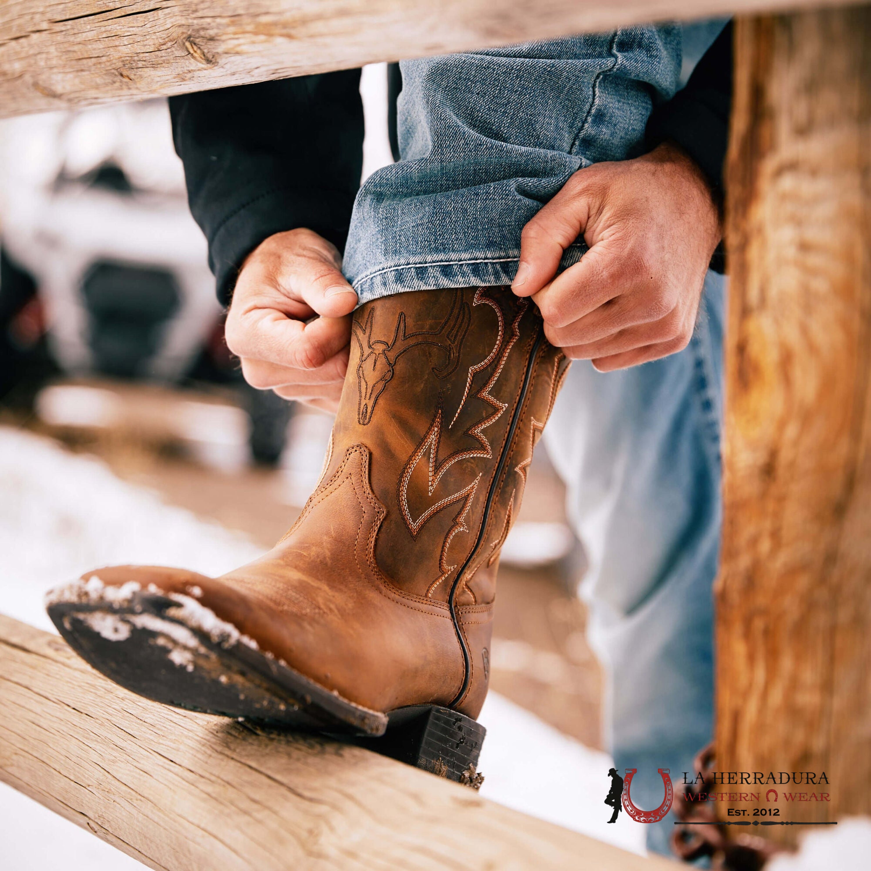 Mens Ariat Slingshot Distressed Brown Botas Hombres