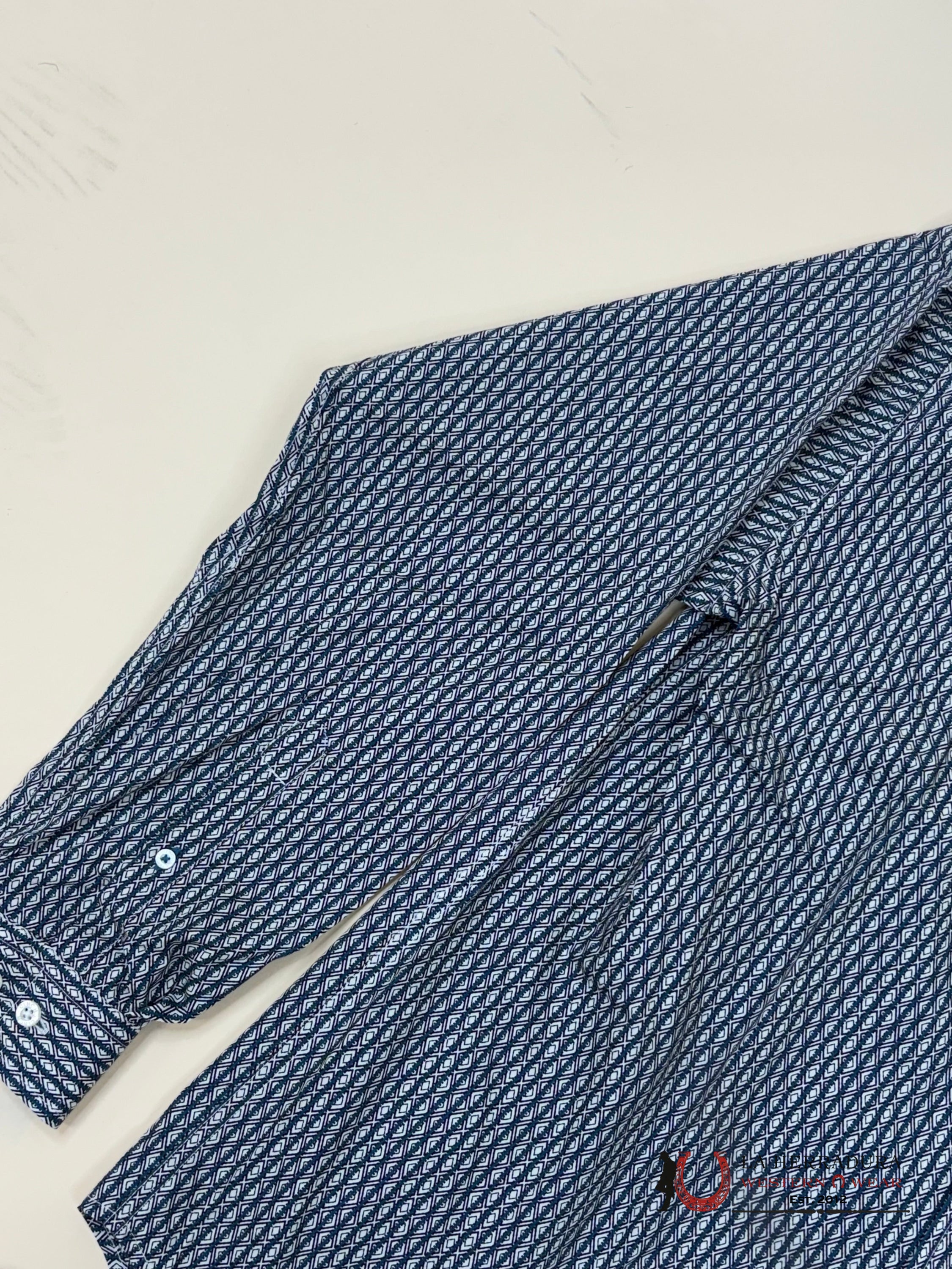 Men’s Blue Western Style Longsleeve Shirt Mtw1105867 Ropa Hombres