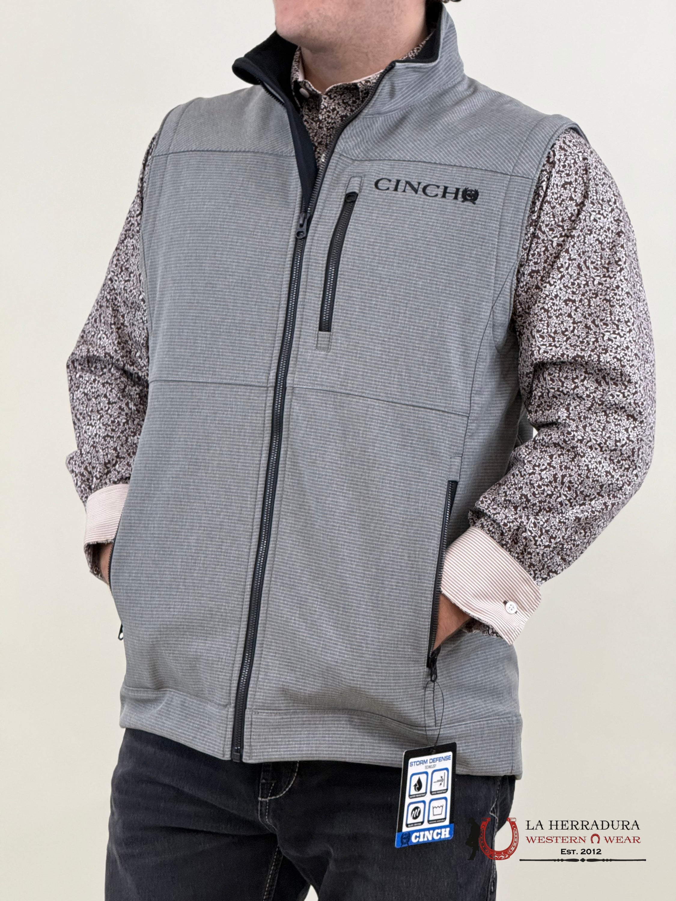Mens Cinch Bonded Vest Gray Ropa Hombres