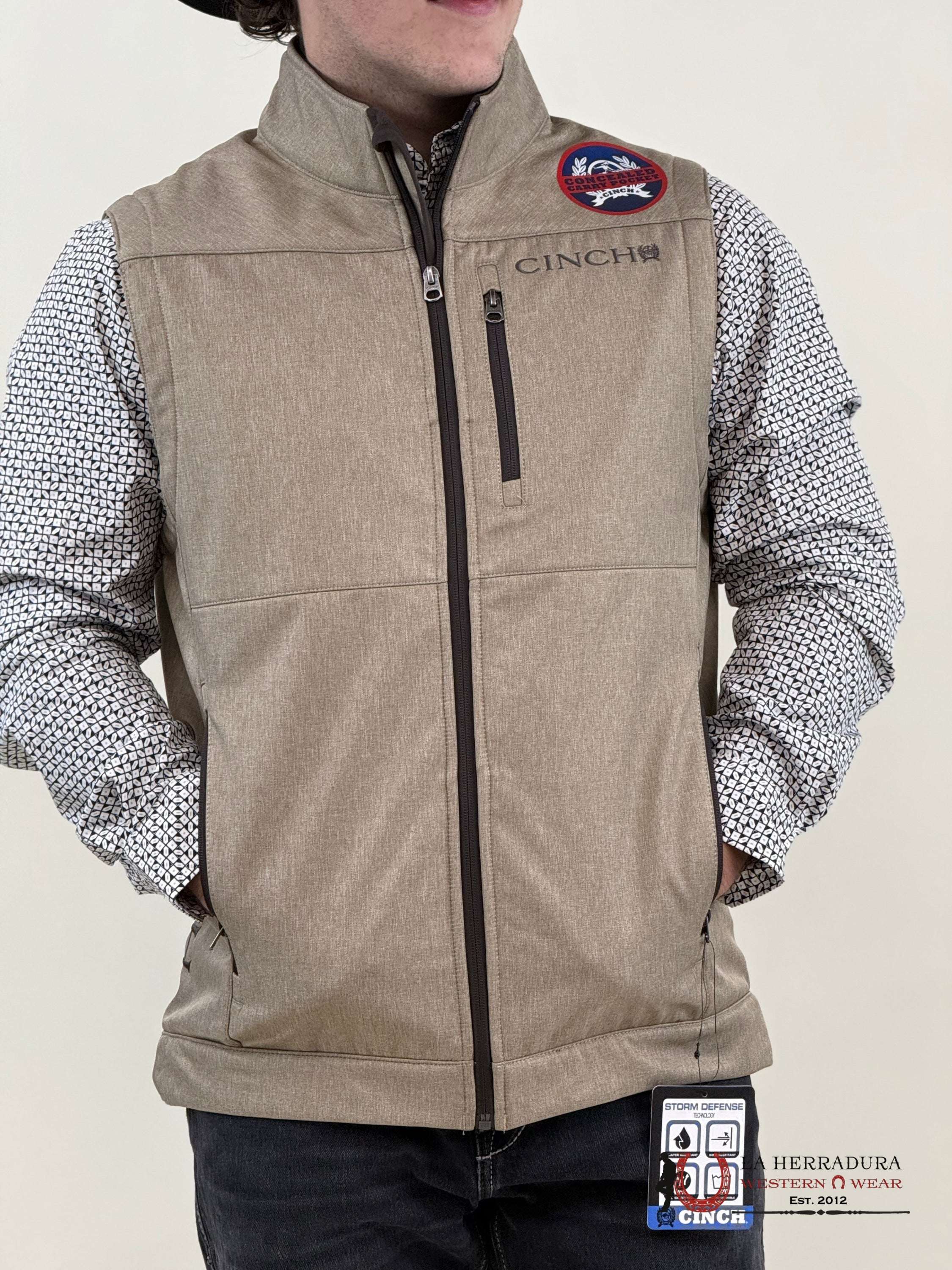 Mens Cinch Bonded Vest Tan Ropa Hombres