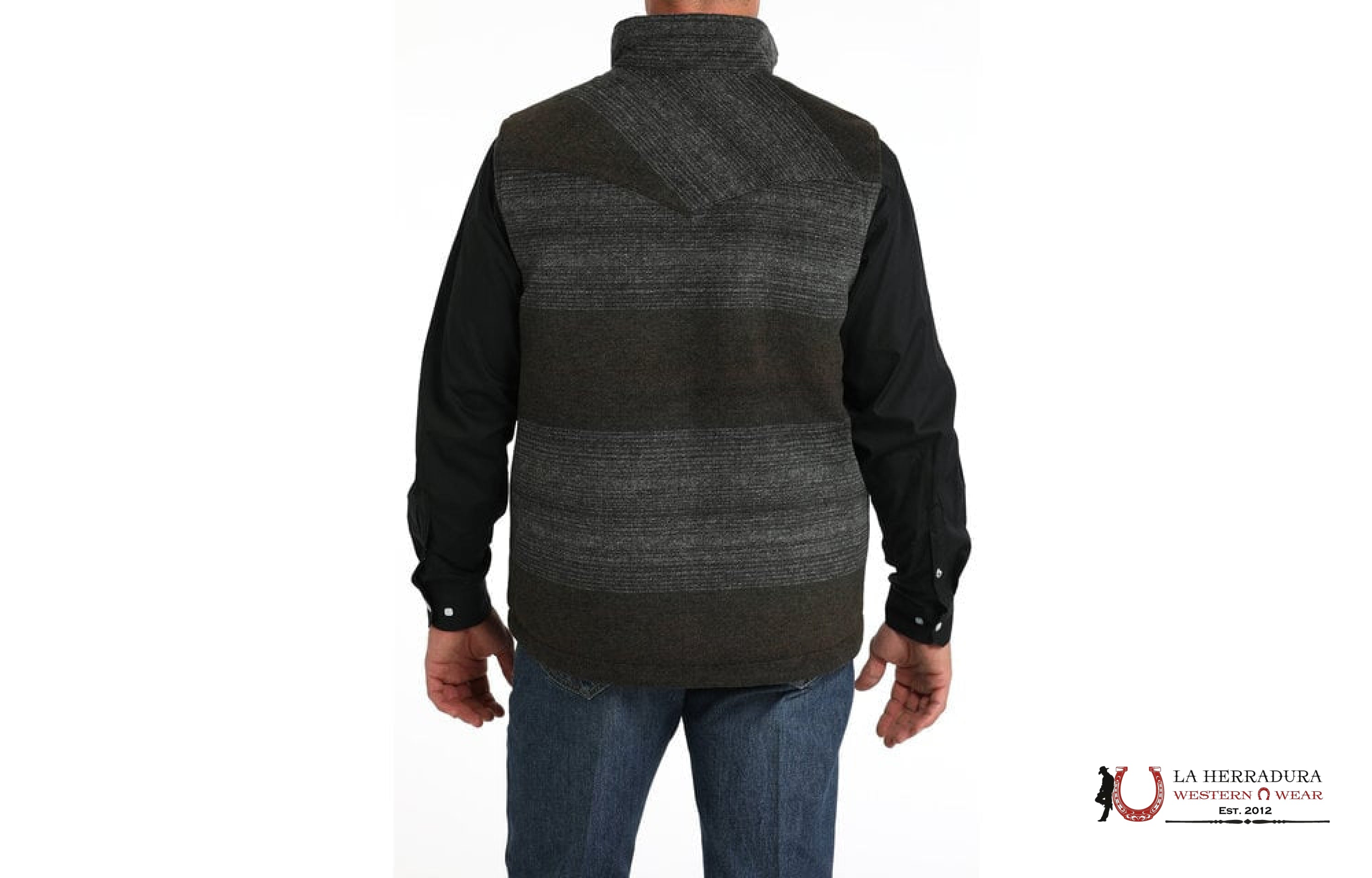 Mens Cinch Reversible Vest Charcoal And Brown Ropa Hombres