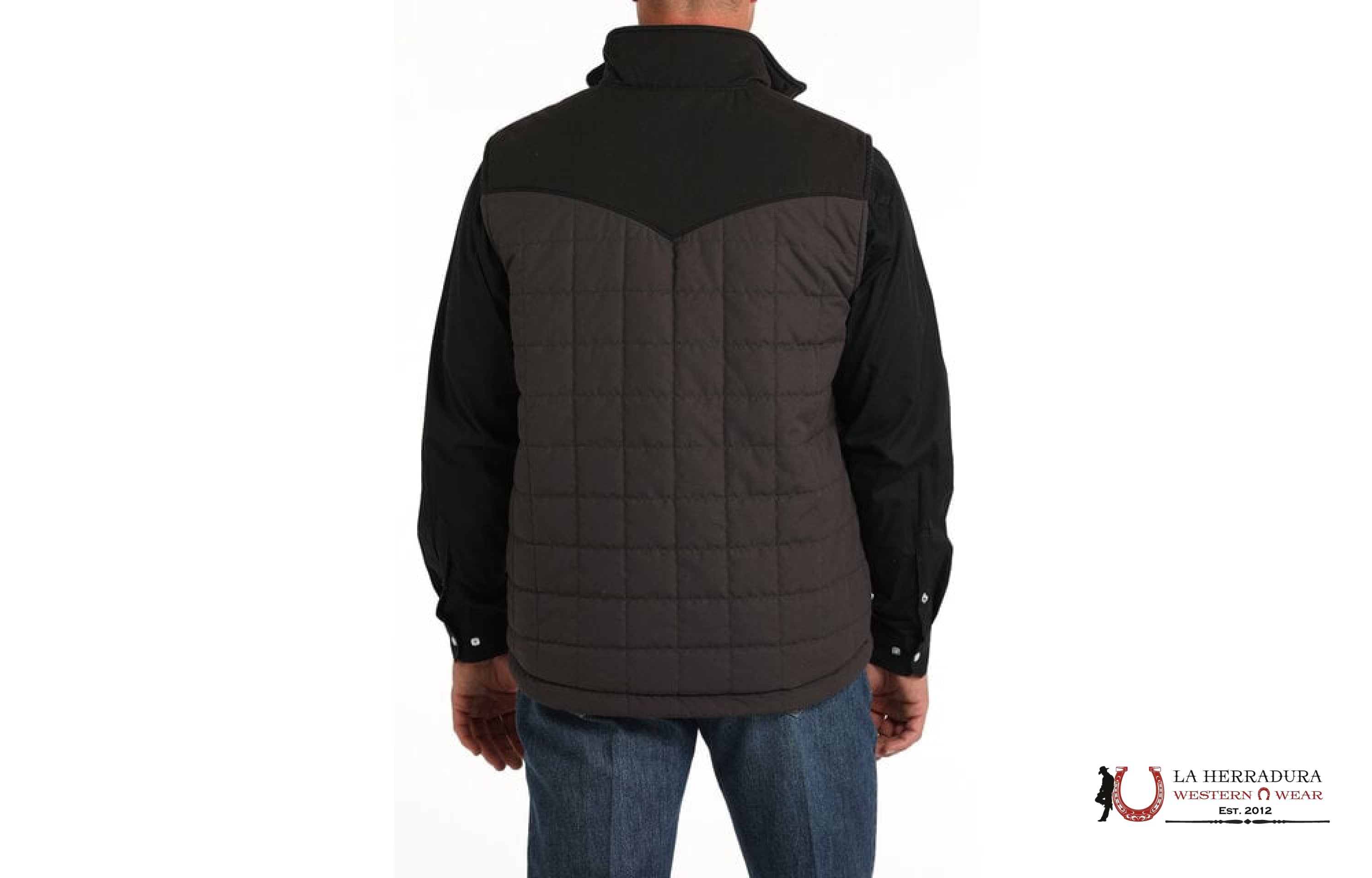 Mens Cinch Reversible Vest Charcoal And Brown Ropa Hombres