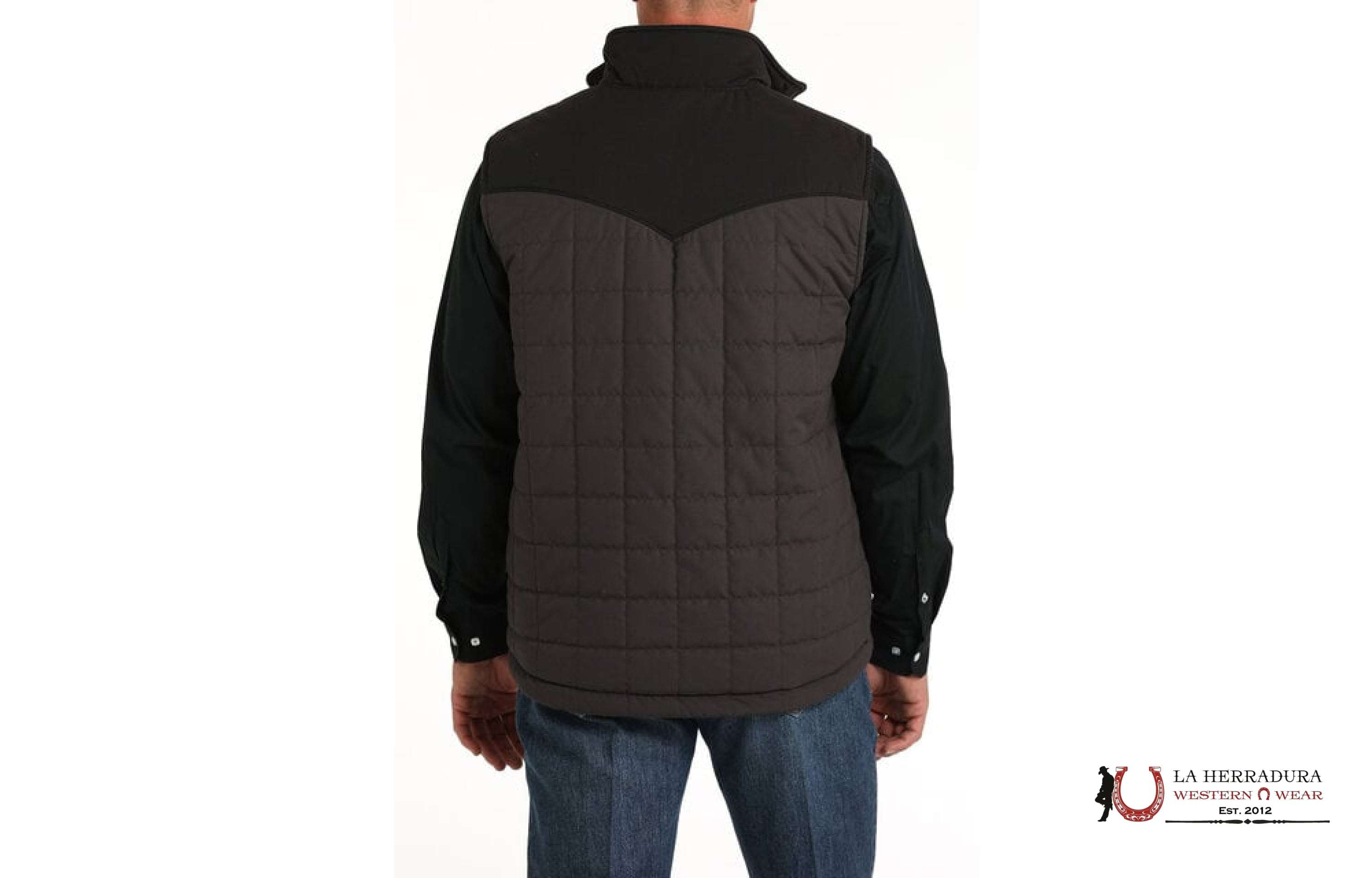 Mens Cinch Reversible Vest Charcoal And Brown Ropa Hombres
