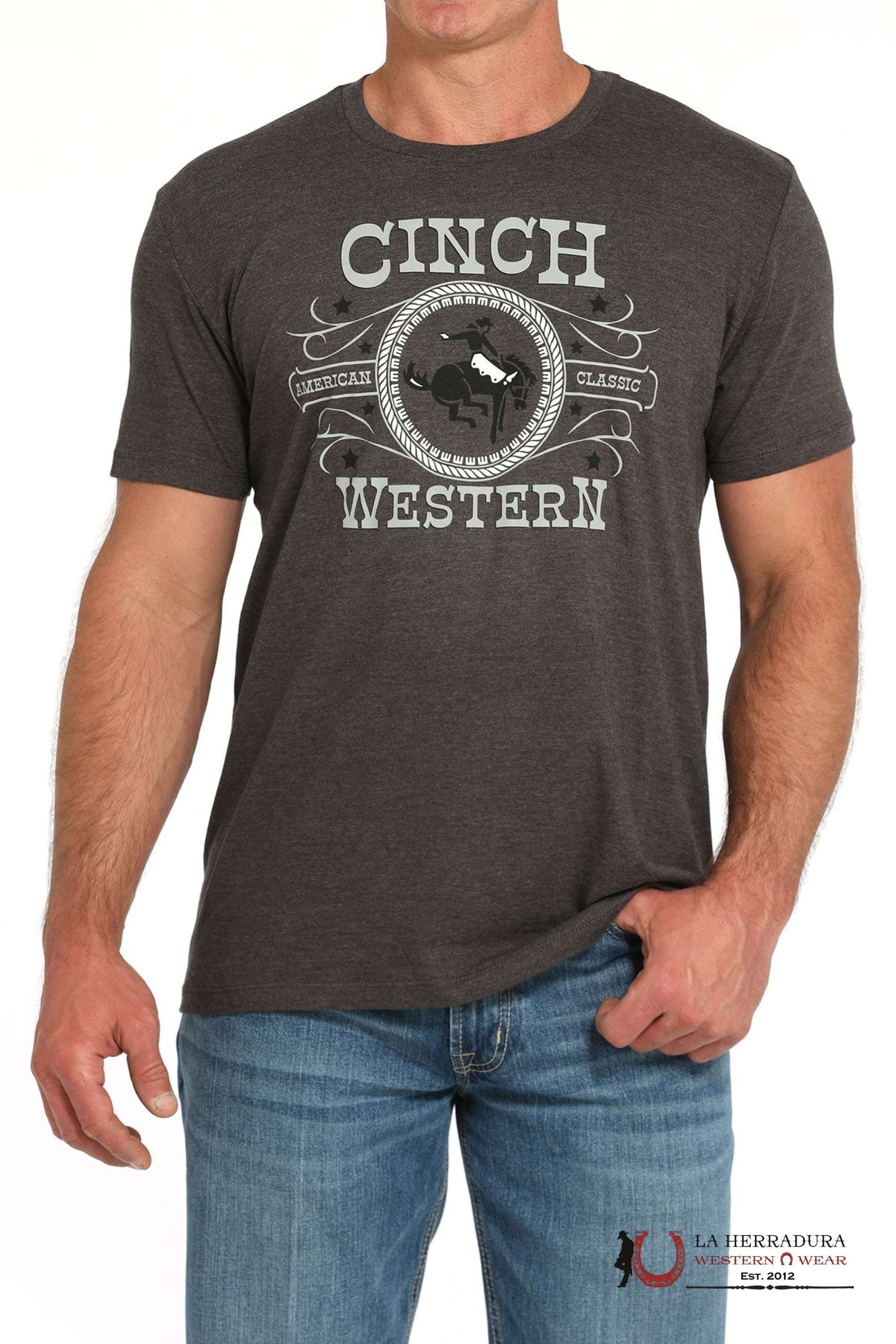 Men’s Cinch T-Shirt Charcoal MTT1690678 ROPA HOMBRES