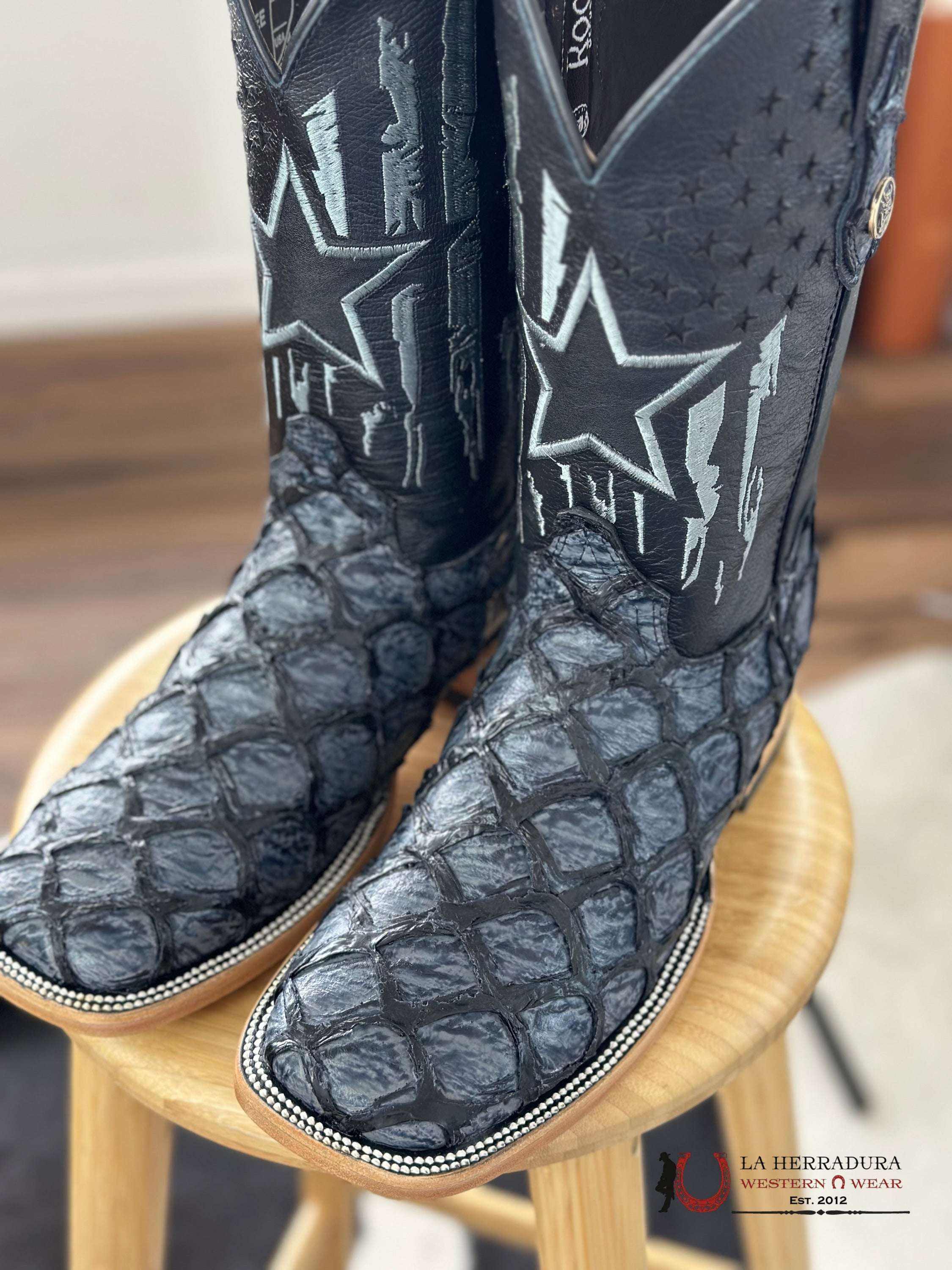 Mens Clone Fish Pirarucu Grey Blue Azulado Boot Botas Hombres