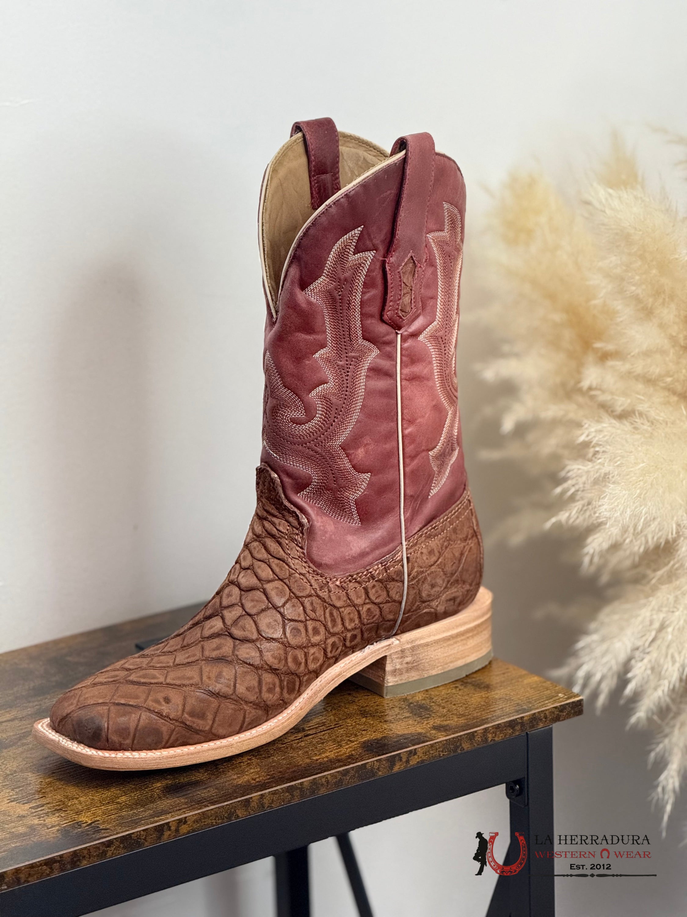 MENS CORRAL EXOTIC AMERICAN ALLIGATOR SQ. TOE-A4222 BOTAS HOMBRES