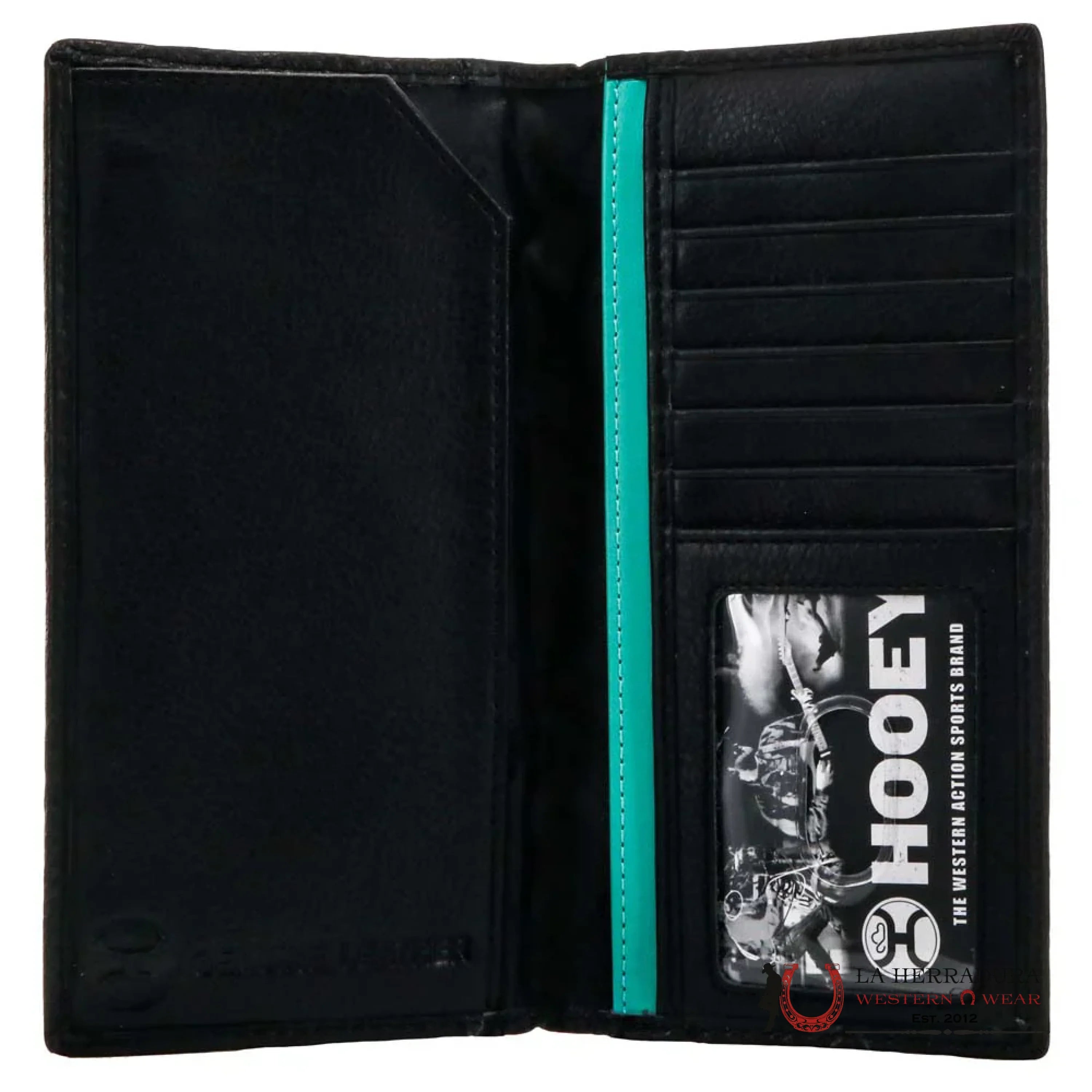 MENS HOOEY BLACK CROSS STITCHING RODEO WALLET- HW010-BKRD ACCESORIOS