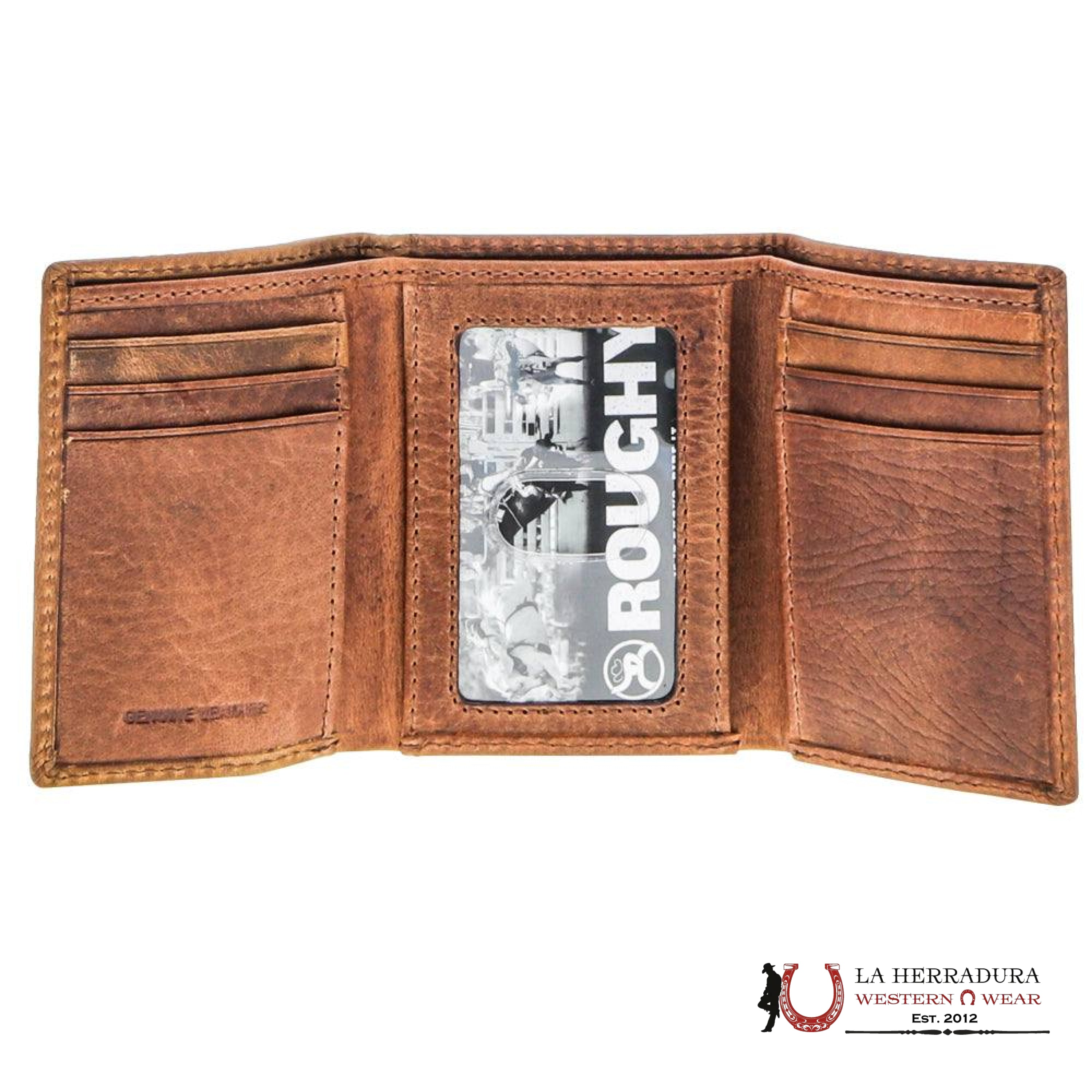 MENS HOOEY BROWN TRI-FOLD WALLET- RTF008-TNBR ACCESORIOS