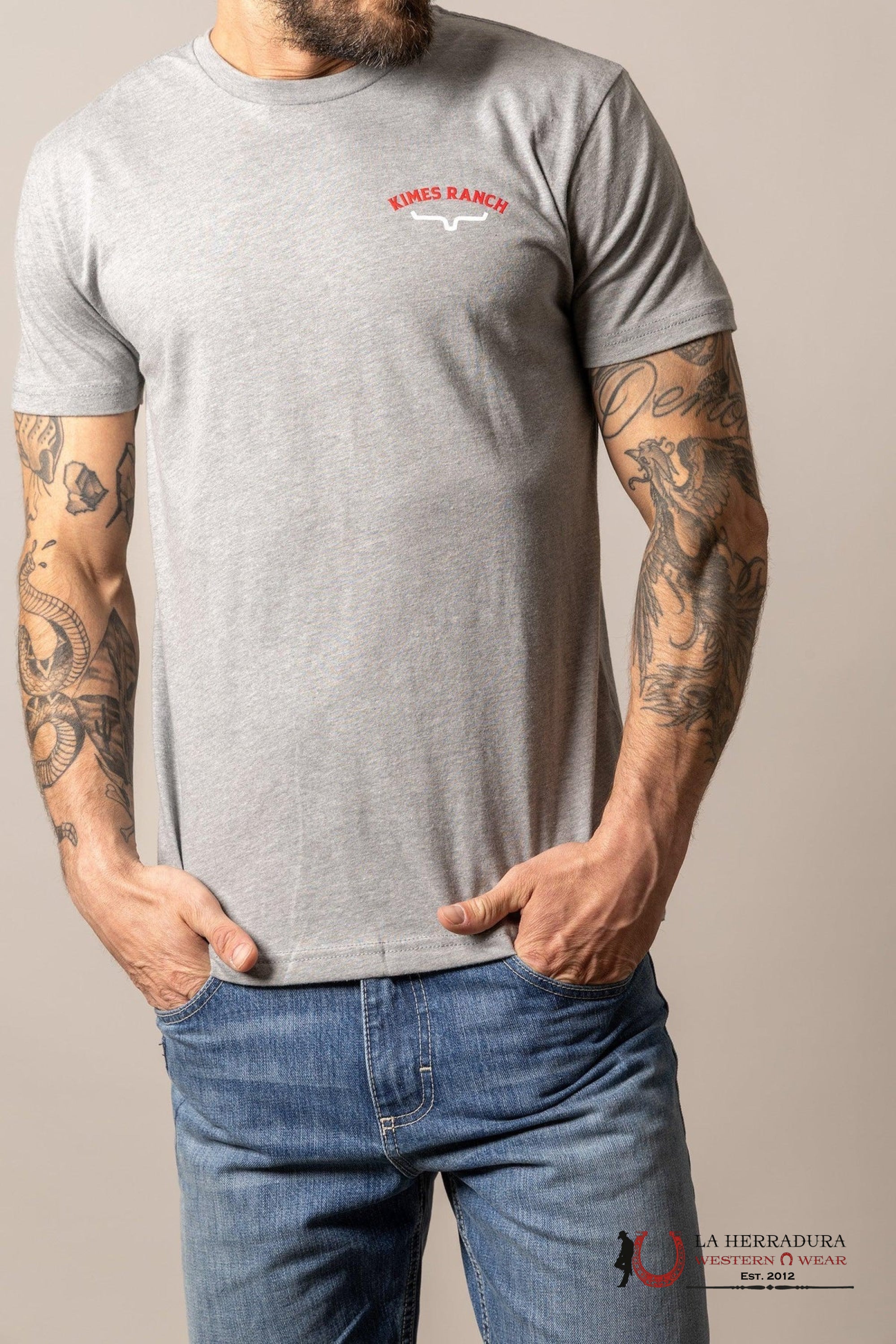 MENS KIMS RANCH - BANDERA DARK GREY HEATHER ROPA HOMBRES