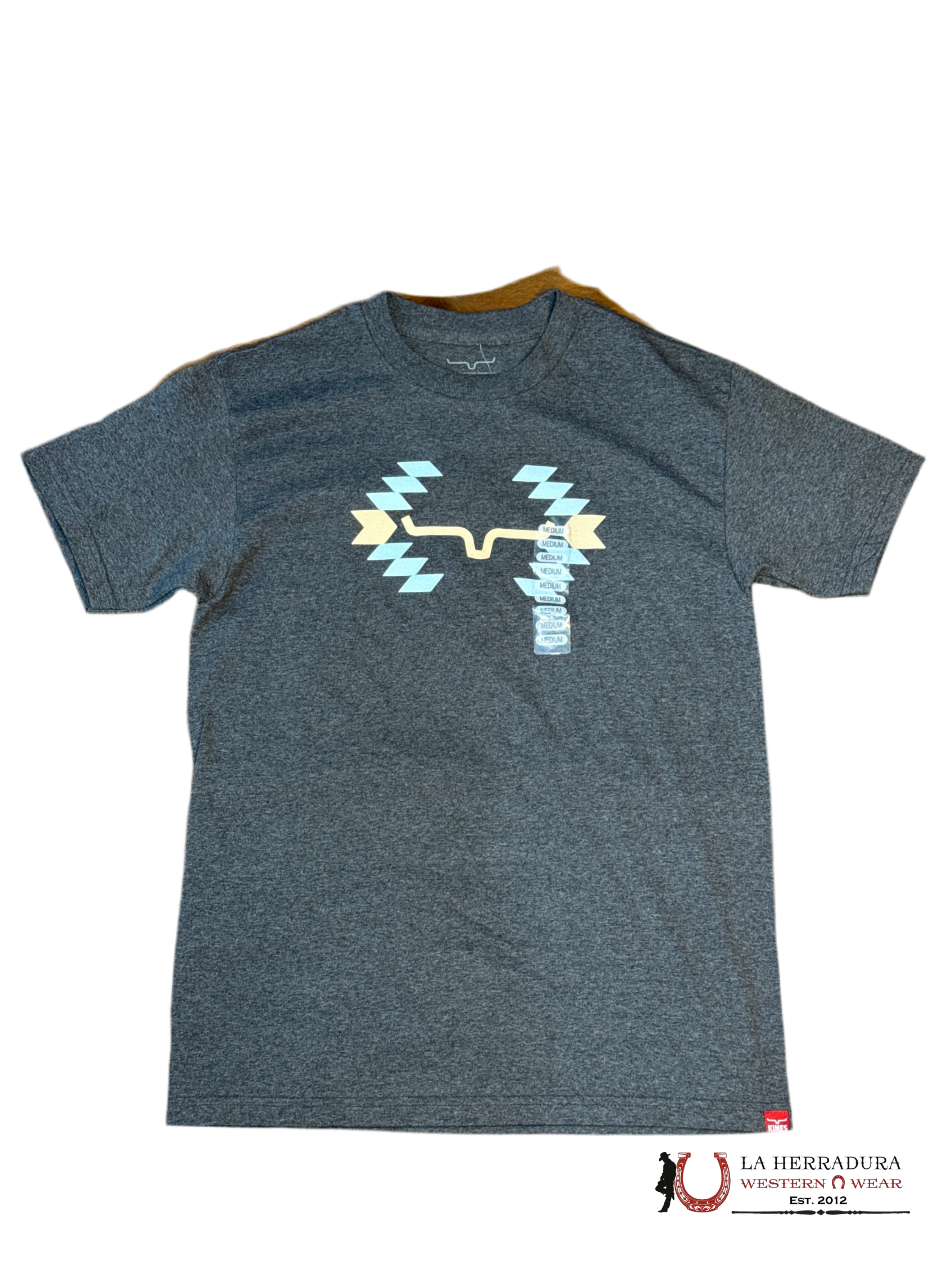 MENS KIMS RANCH CACTUS SUNSET CHARCOAL HEATHER T SHIRTS ROPA HOMBRES