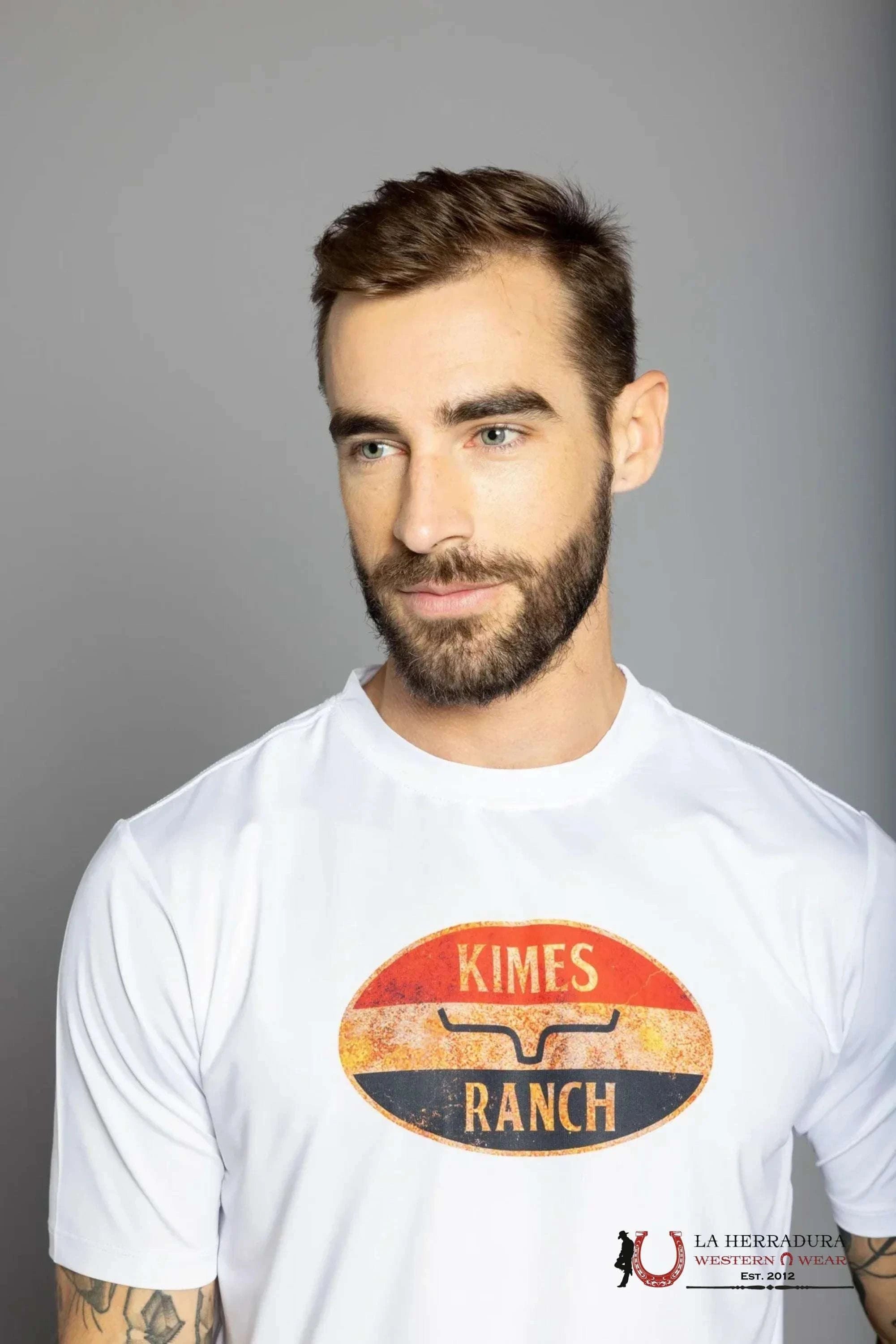 MENS KIMS RANCH STONE WHITE TSHIRT AMERICAN STANDARD TECH TEE ROPA HOMBRES
