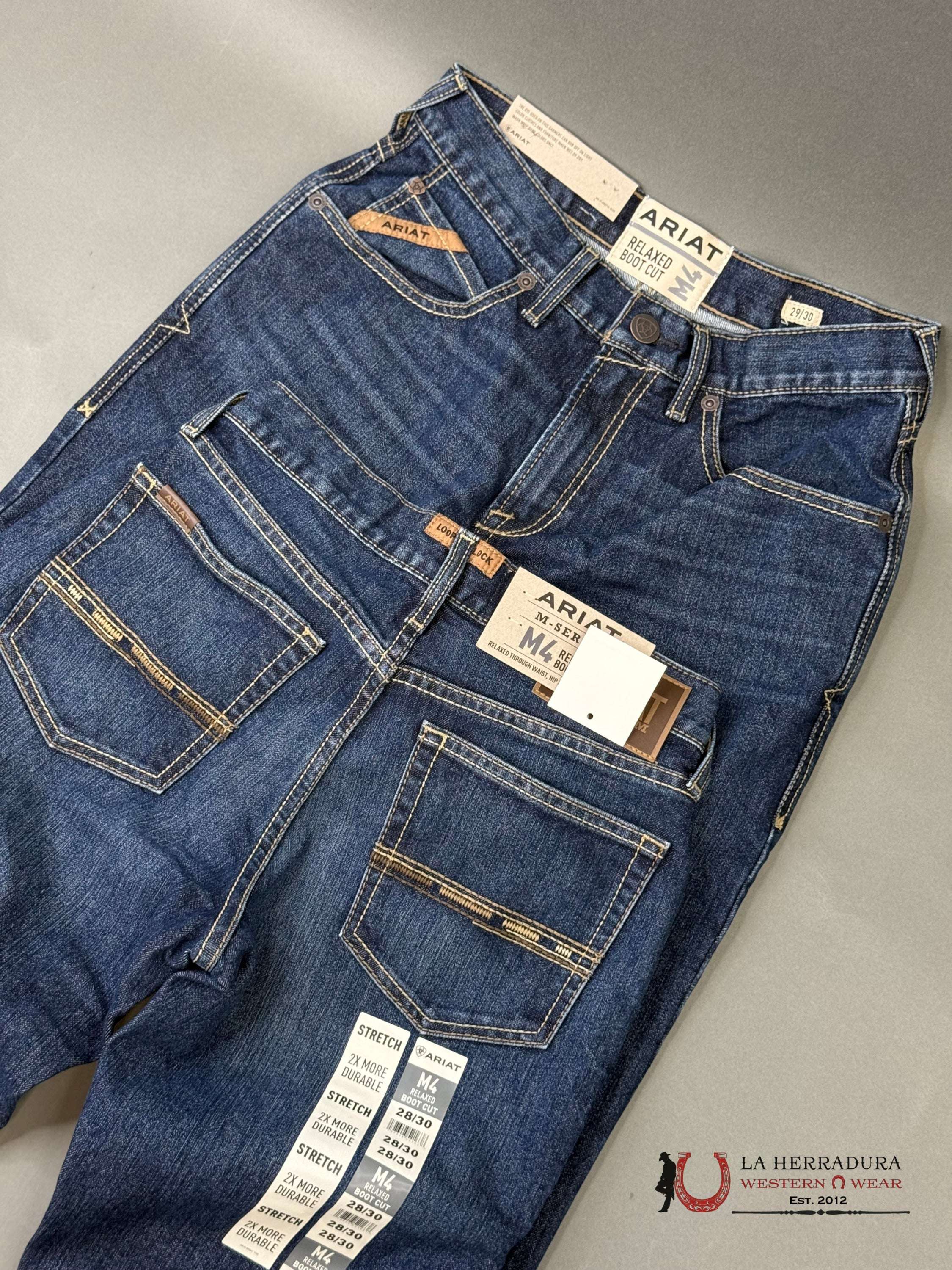 MENS M4 ARIAT HAMPTON RELAXED BOOT CUT JEANS 1400 ARIAT JEANS