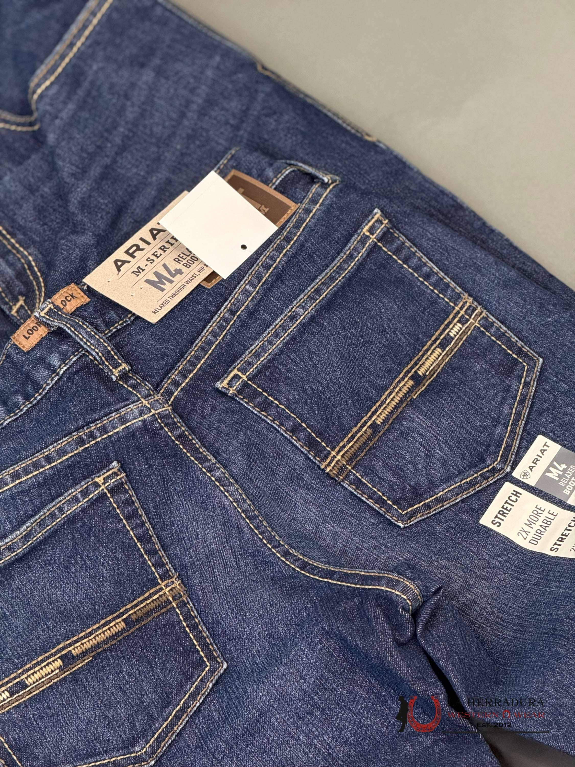 MENS M4 ARIAT HAMPTON RELAXED BOOT CUT JEANS 1400 ARIAT JEANS