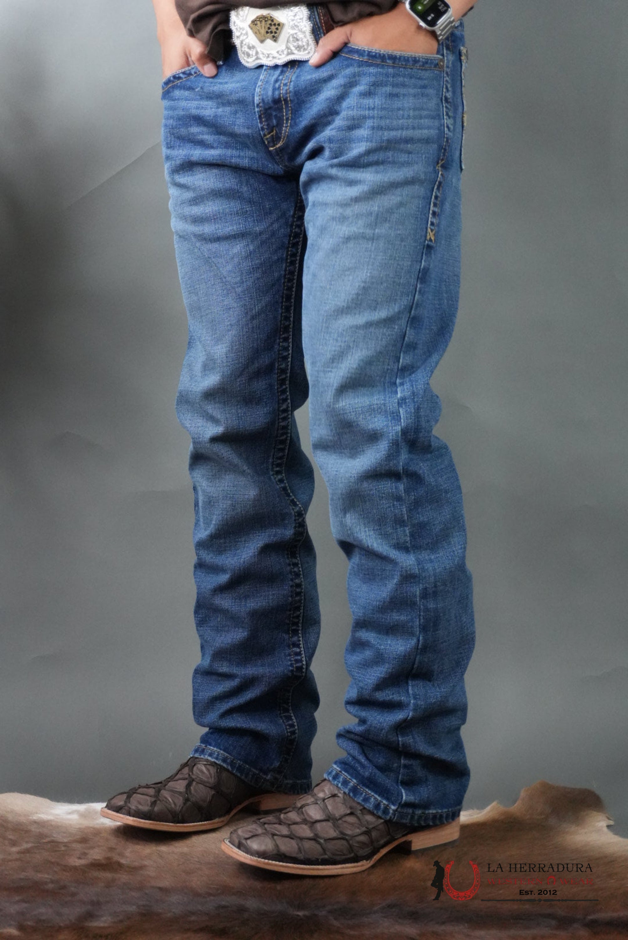 MENS M7 ARIAT WASH HEATH SLIM FIT STRAIGHT LEG BOOT CUT JEANS 10061398