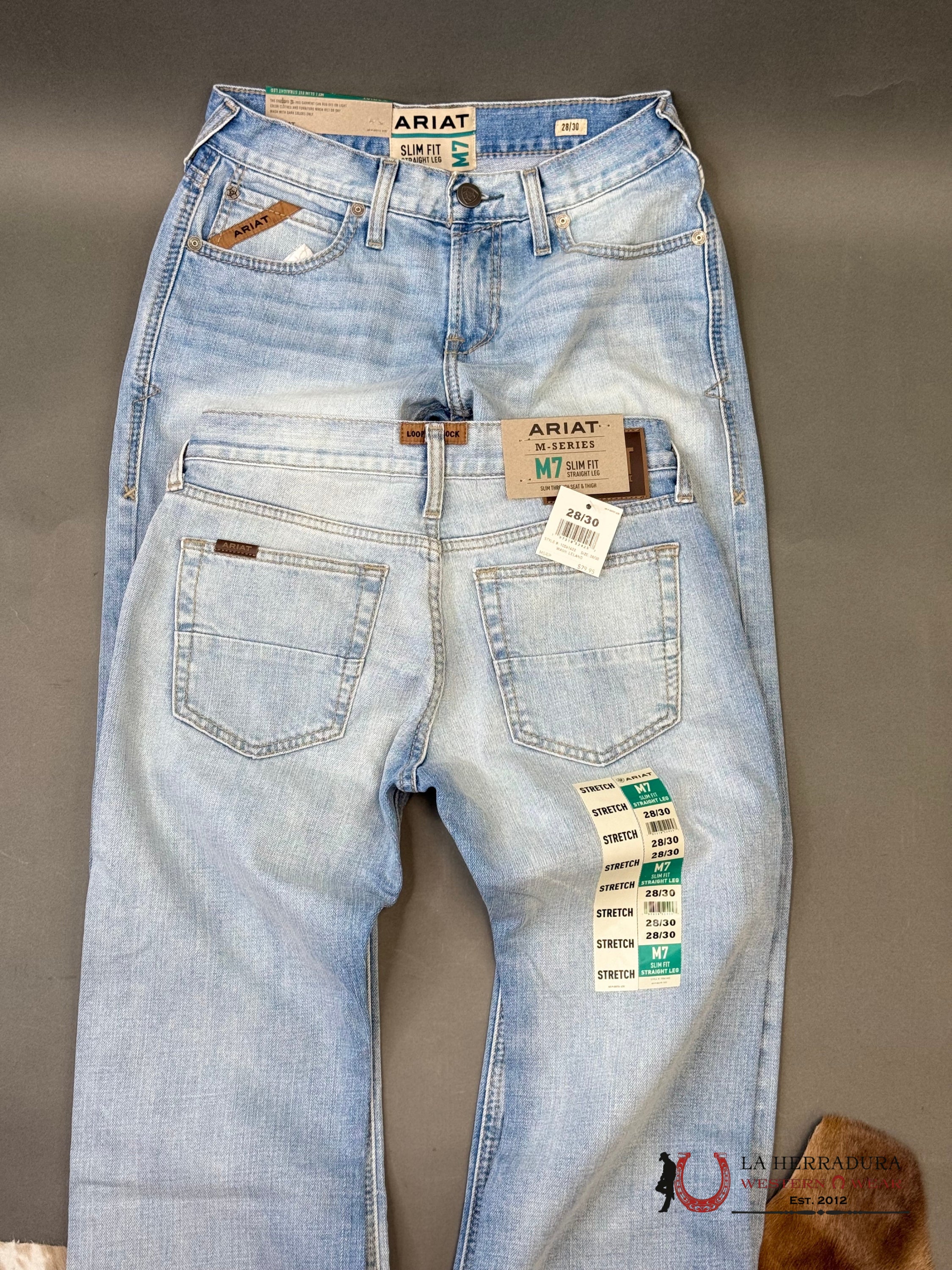 MENS M7 ARIAT WASH LELAND SLIM BOOT CUT JEANS 1402 ARIAT JEANS