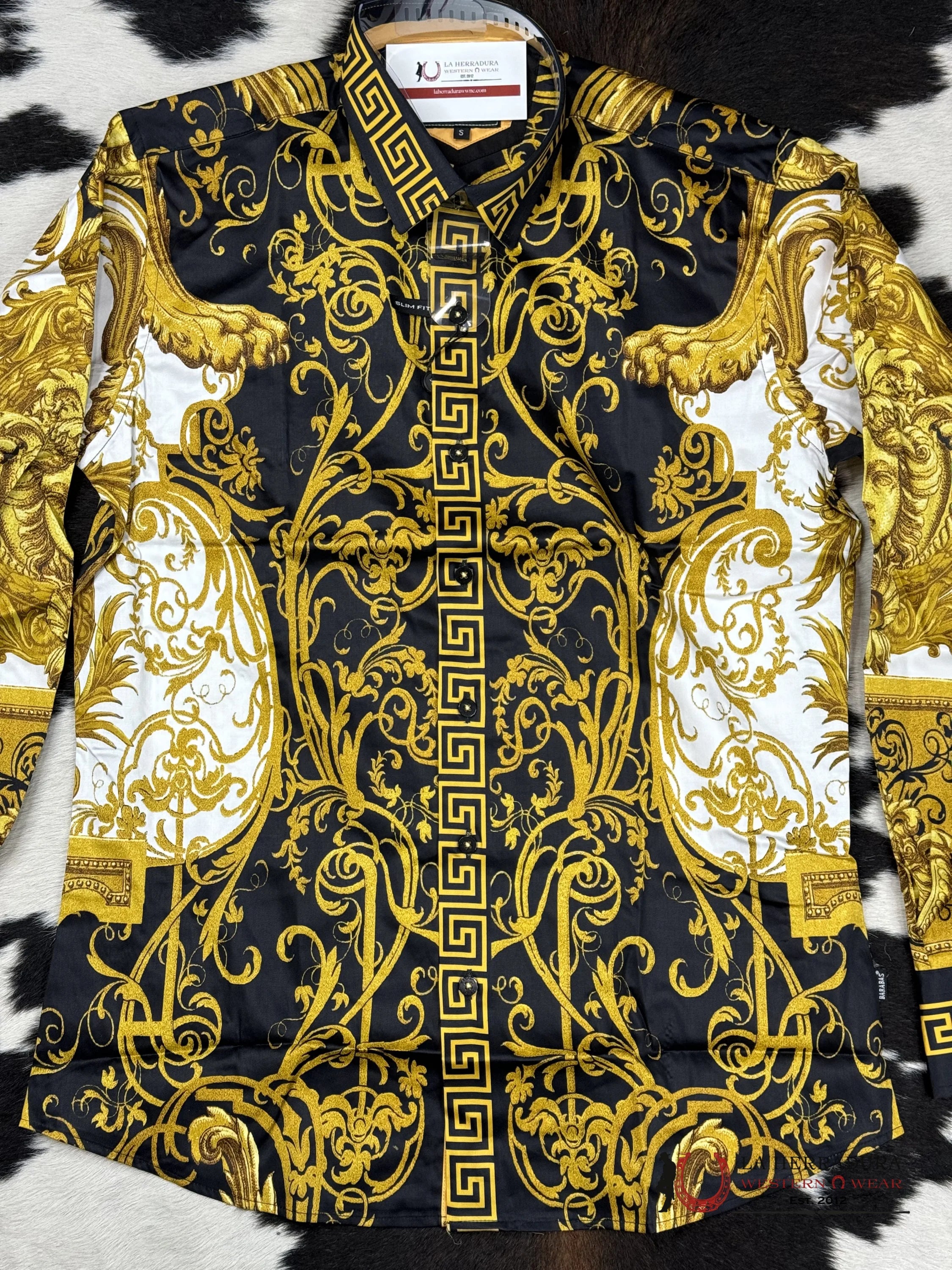 Barabas Pedrería Black-Black 6St Long Sleeve Shirt Ropa Hombres