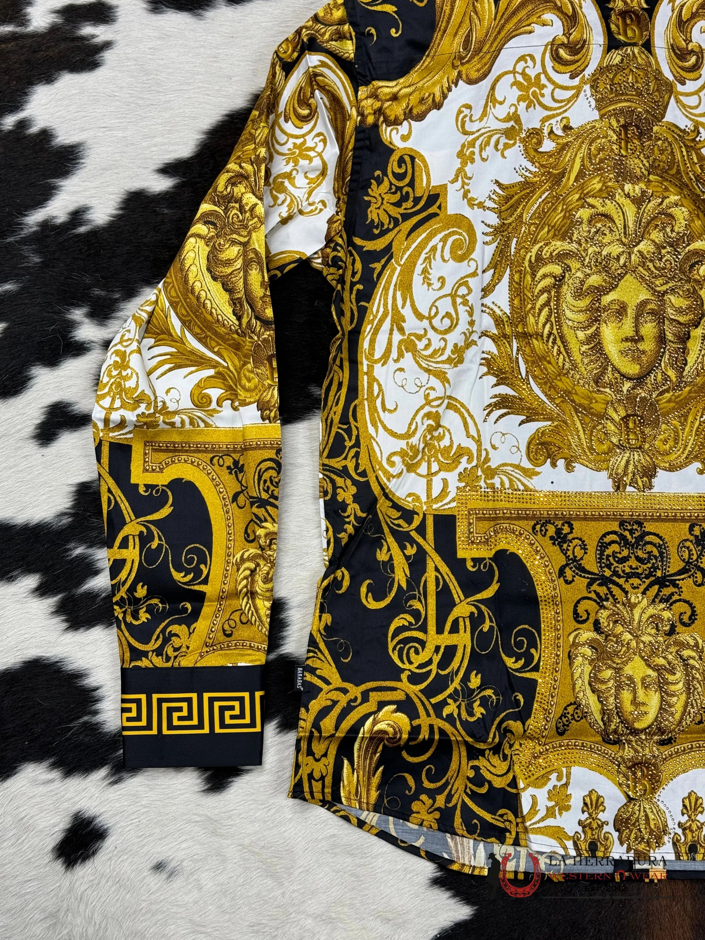 Barabas Pedrería Black-Black 6St Long Sleeve Shirt Ropa Hombres