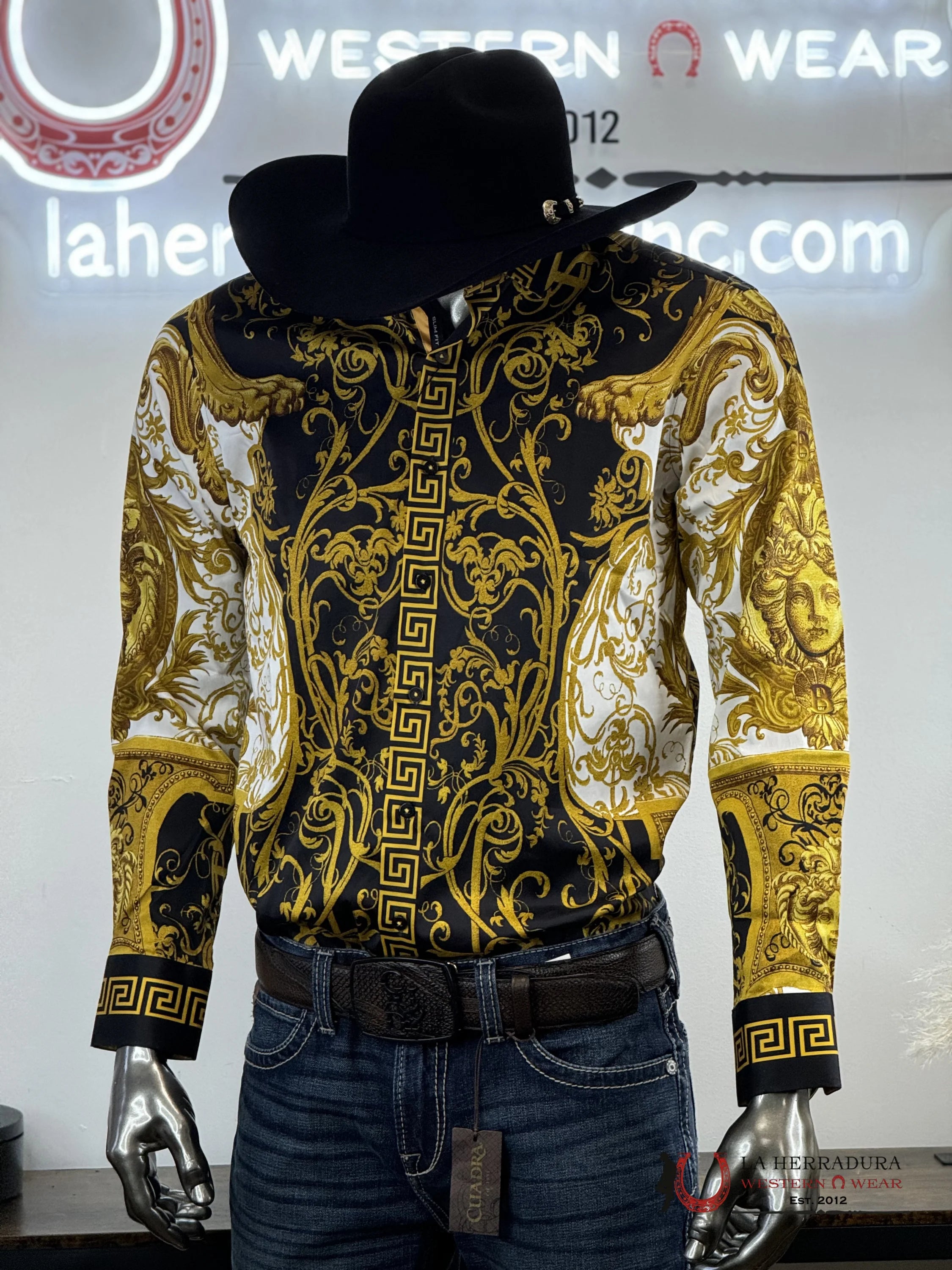 Barabas Pedrería Black-Black 6St Long Sleeve Shirt Ropa Hombres