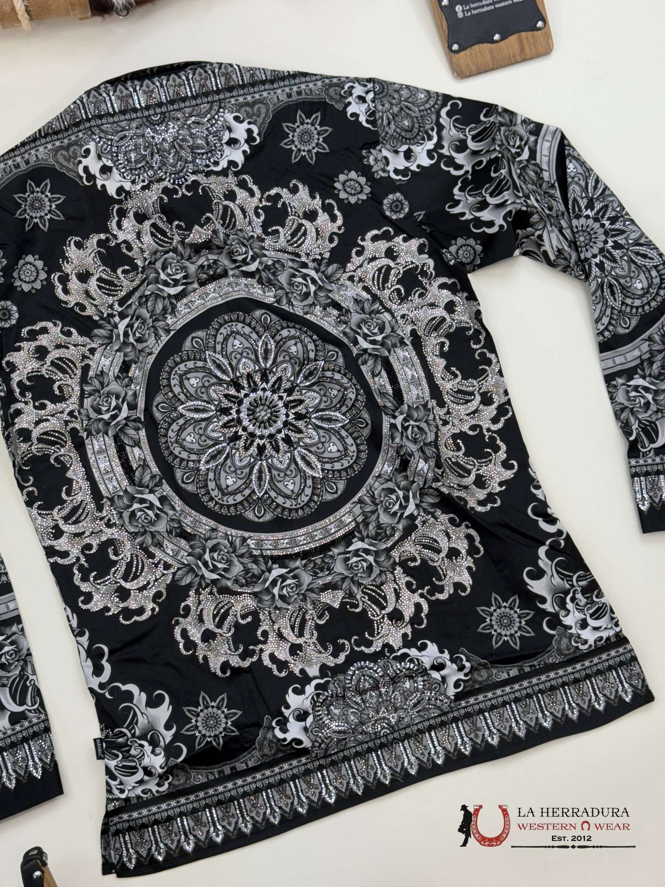 MENS PEDRERIA BLACK PR413 FLORES ROPA HOMBRES