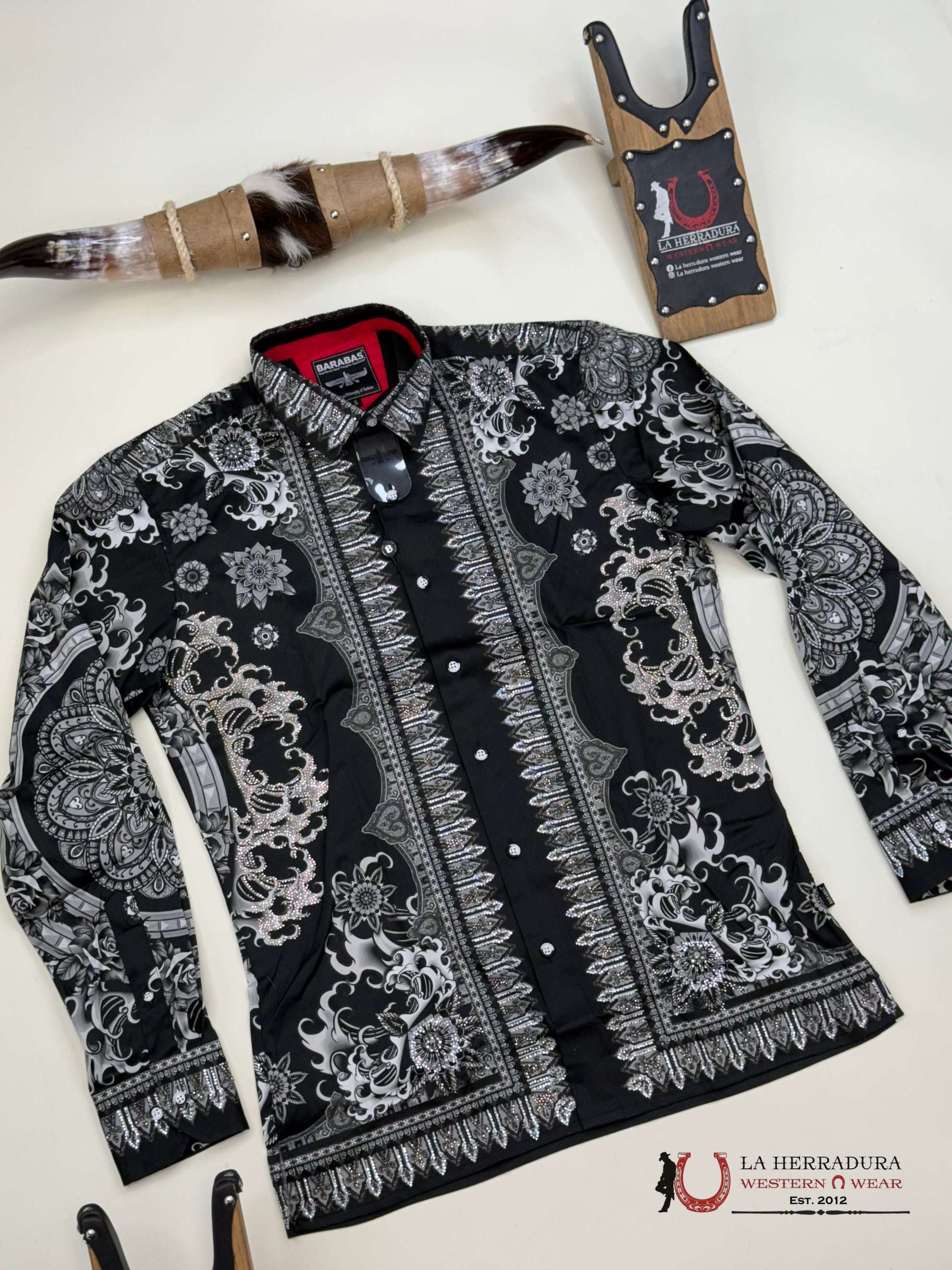 MENS PEDRERIA BLACK PR413 FLORES ROPA HOMBRES