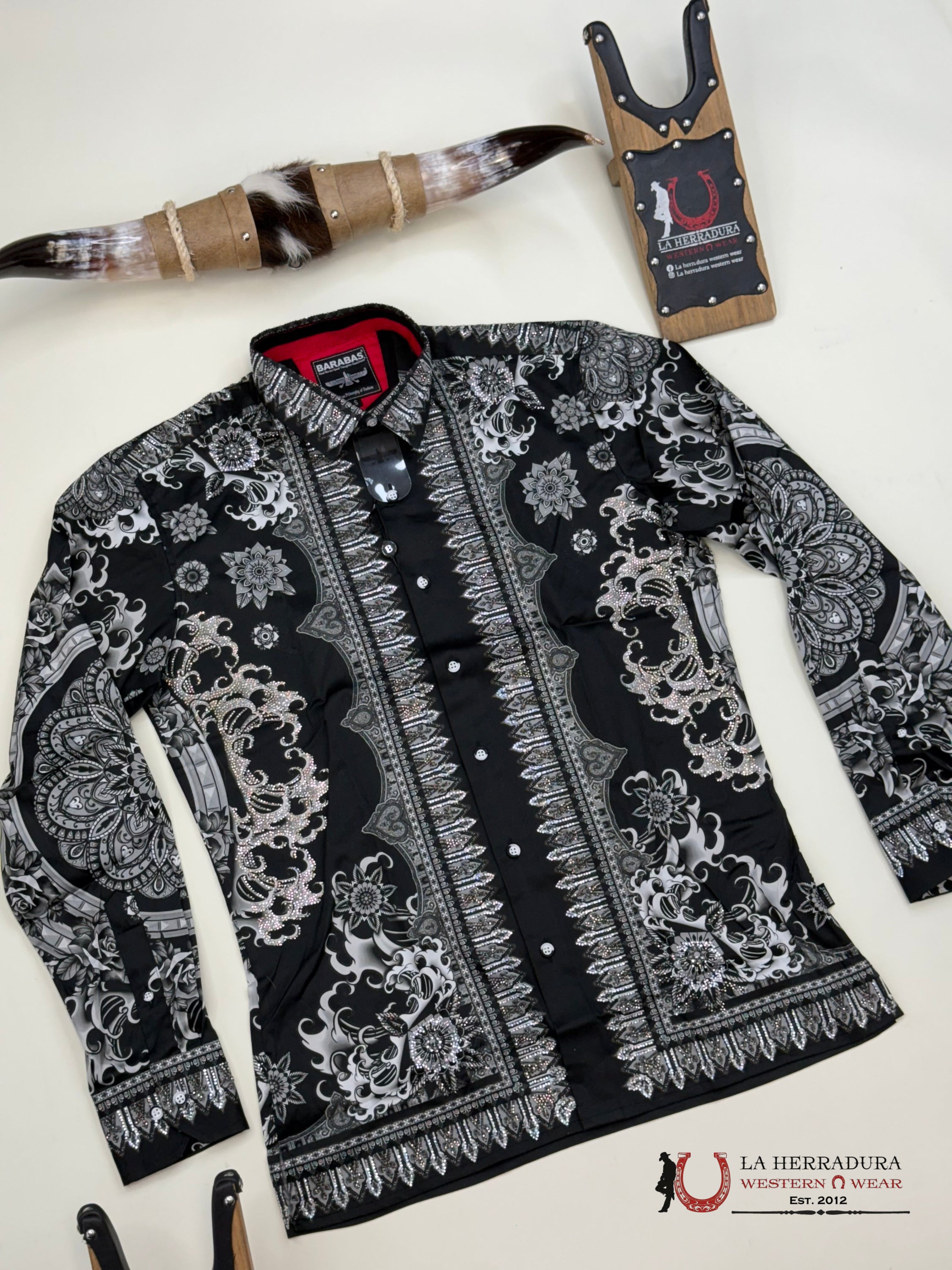 MENS PEDRERIA BLACK PR413 FLORES ROPA HOMBRES