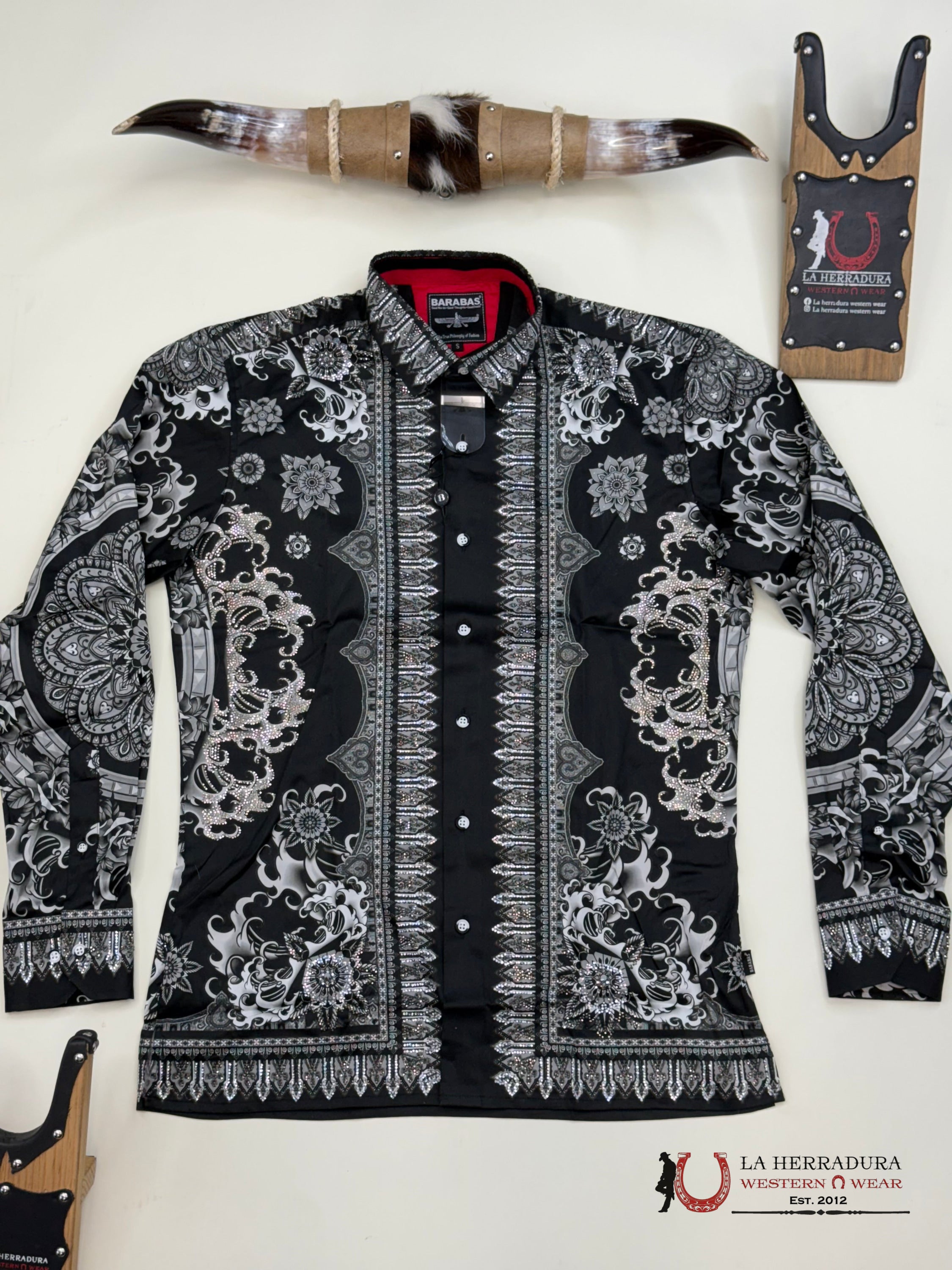 MENS PEDRERIA BLACK PR413 FLORES ROPA HOMBRES