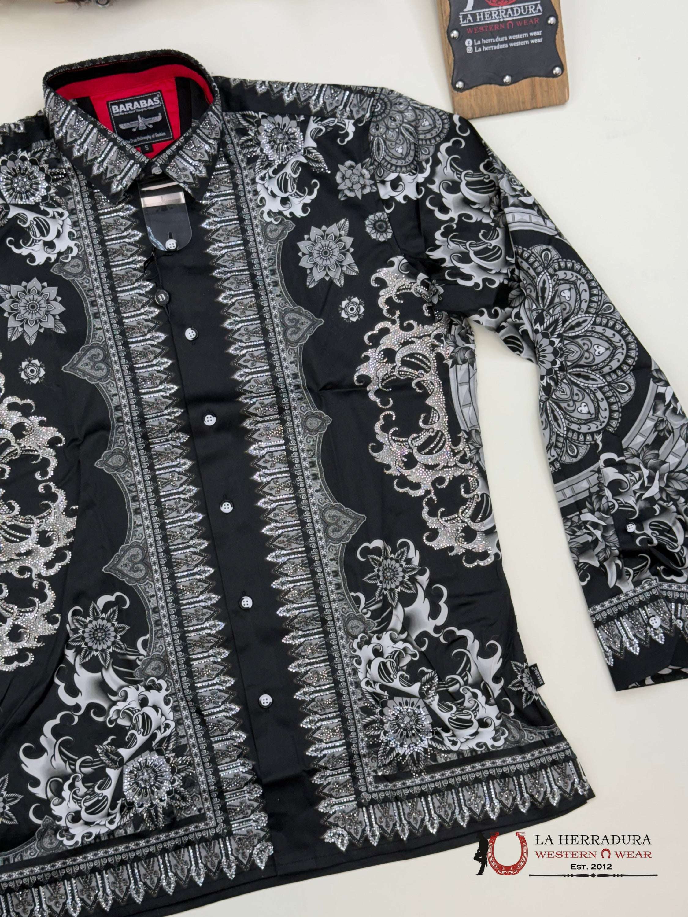 MENS PEDRERIA BLACK PR413 FLORES ROPA HOMBRES