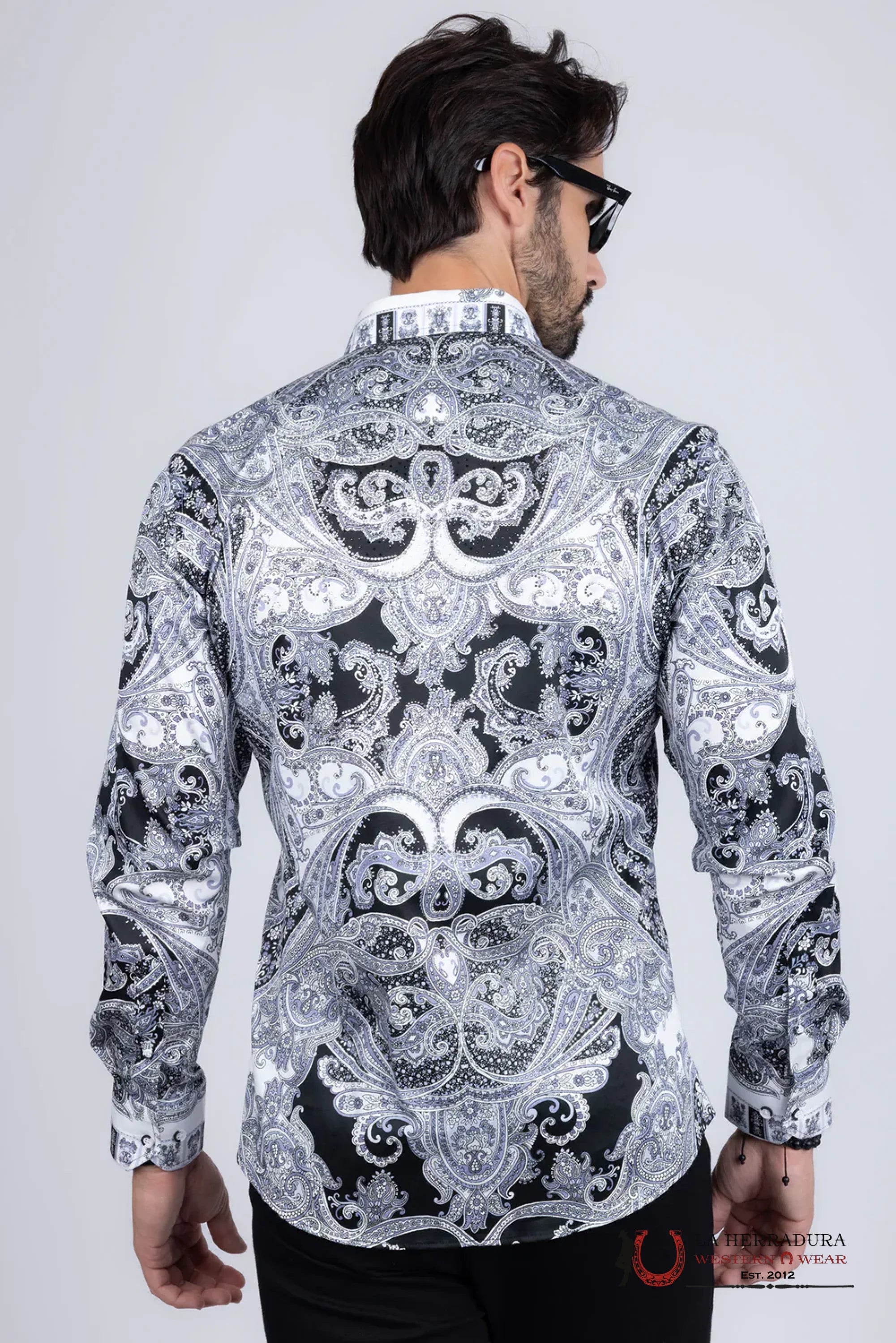 MENS PEDRERIA BLACK MARMOL LONG SLEEVE SHIRT SPR10 ROPA HOMBRES