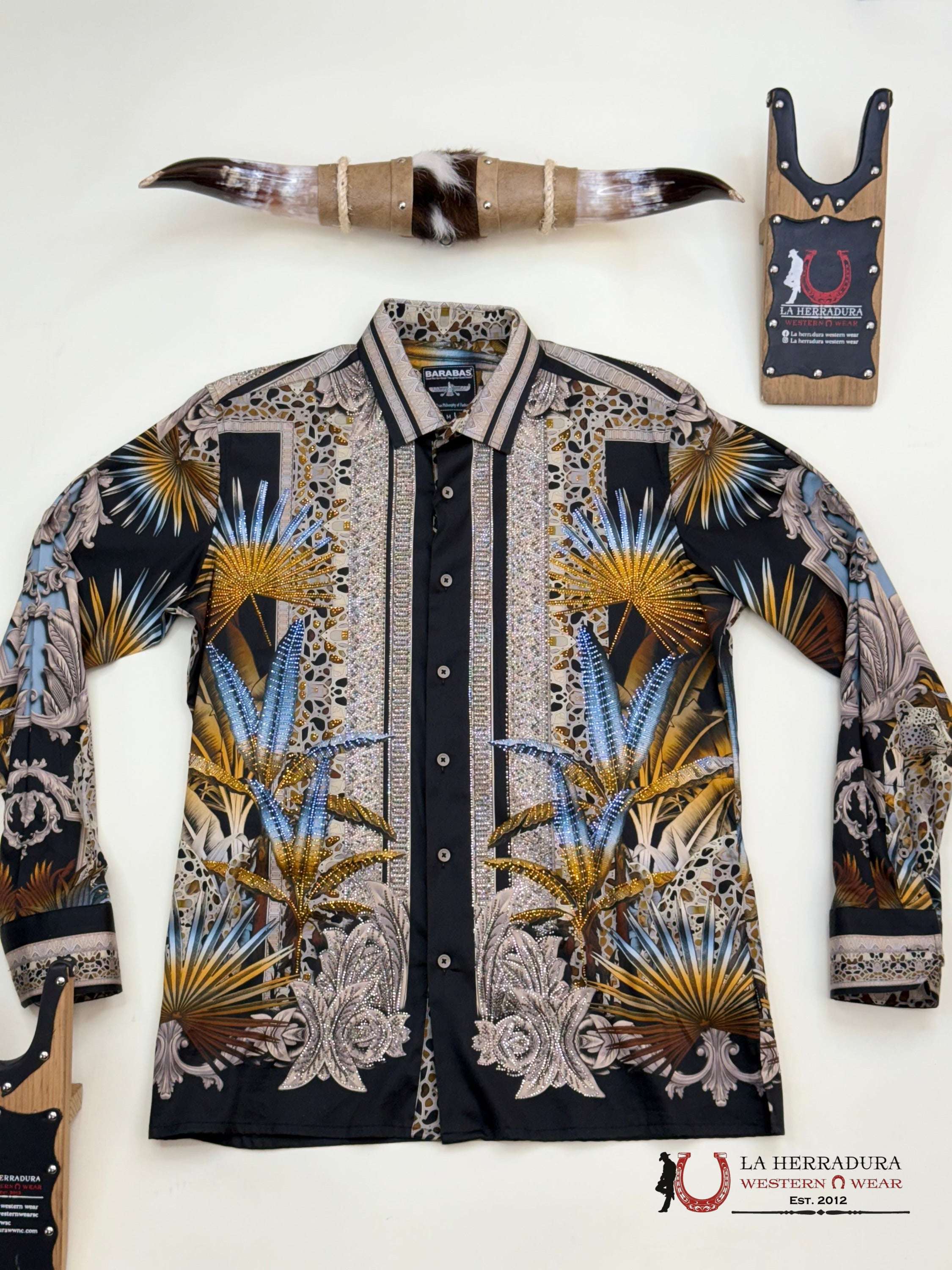MENS PEDRERIA BLACK WITH YELLOW LONG SLEEVE SHIRT PR437 ROPA HOMBRES