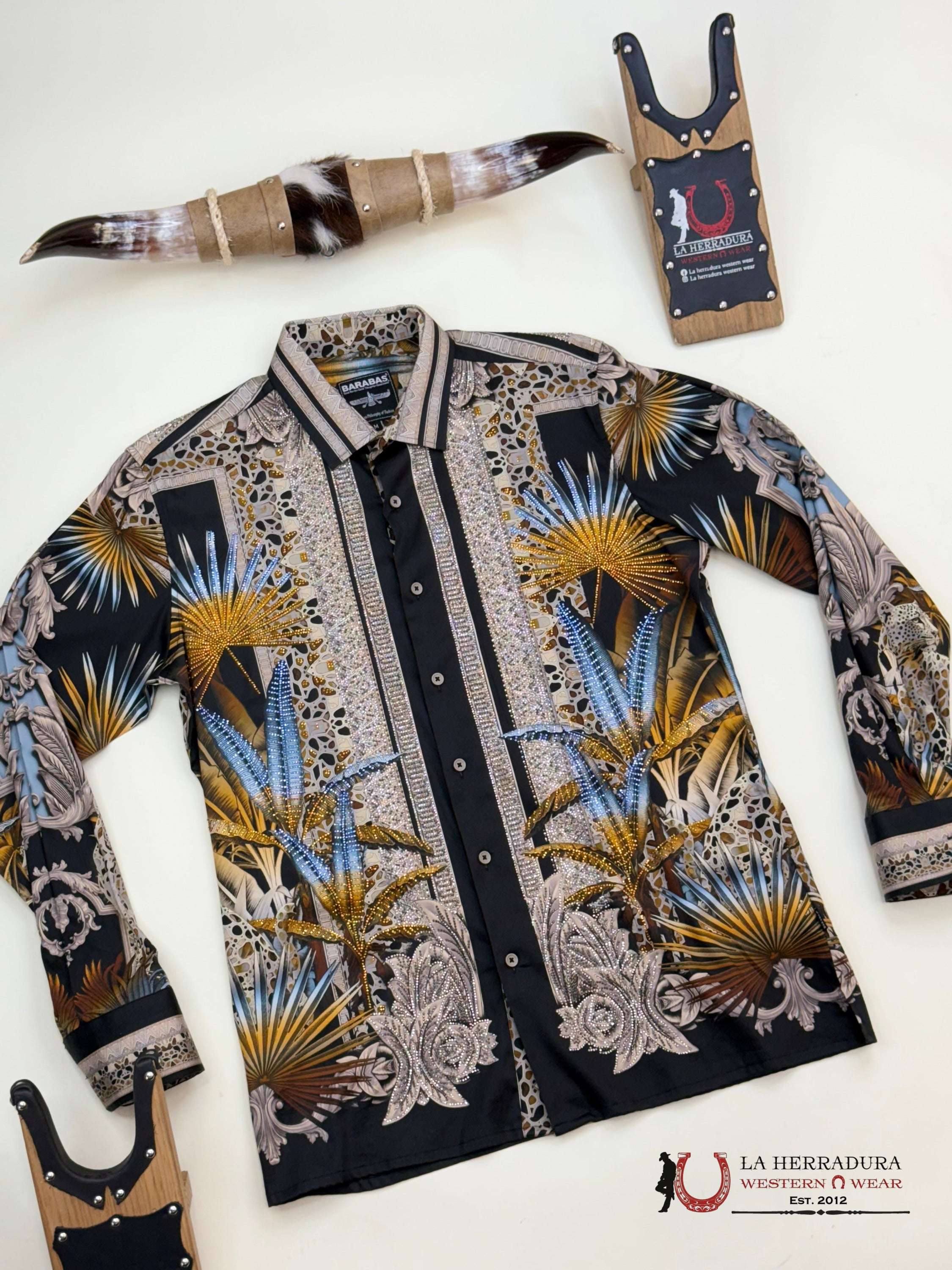 MENS PEDRERIA BLACK WITH YELLOW LONG SLEEVE SHIRT PR437 ROPA HOMBRES
