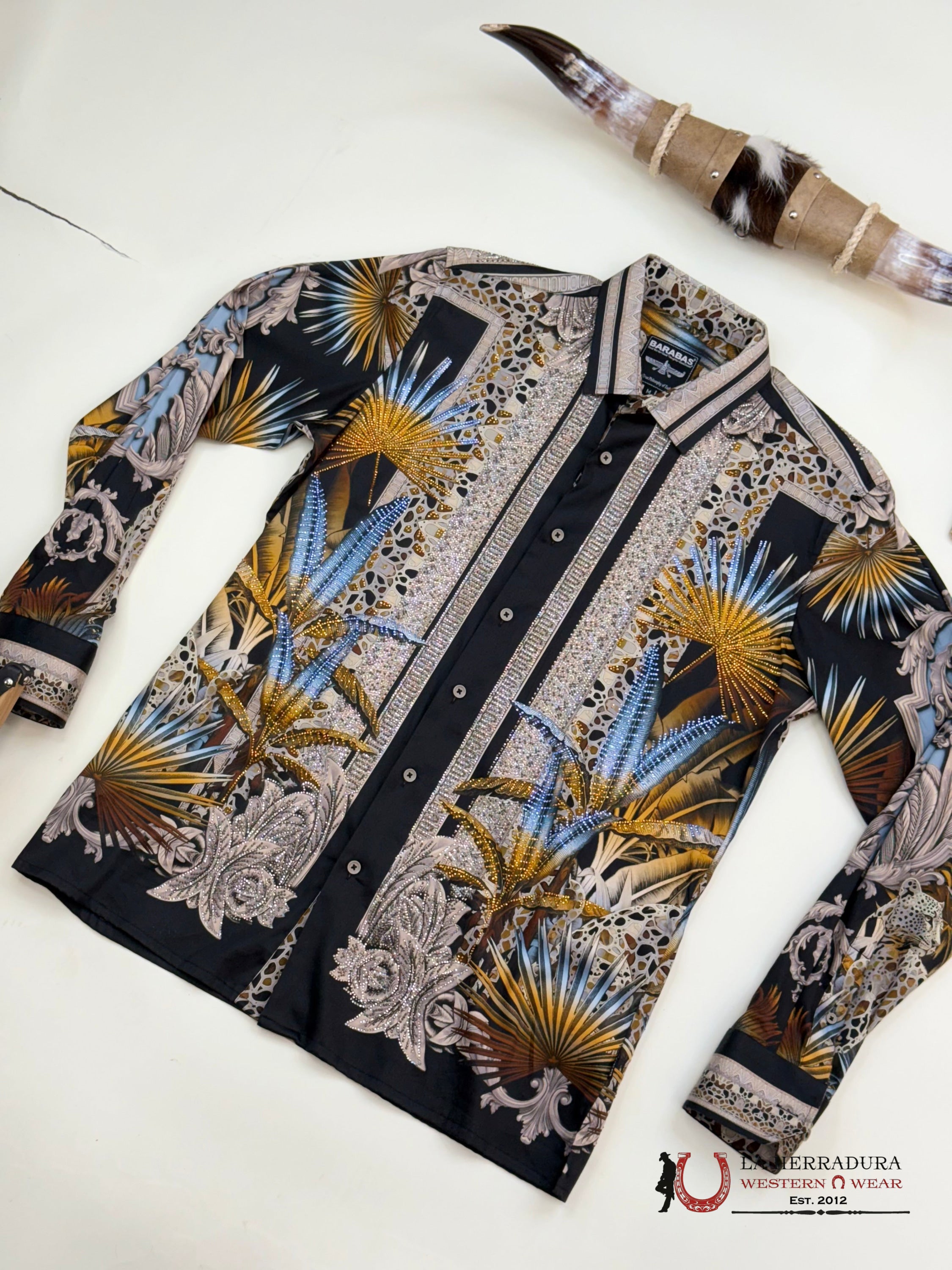 MENS PEDRERIA BLACK WITH YELLOW LONG SLEEVE SHIRT PR437 ROPA HOMBRES