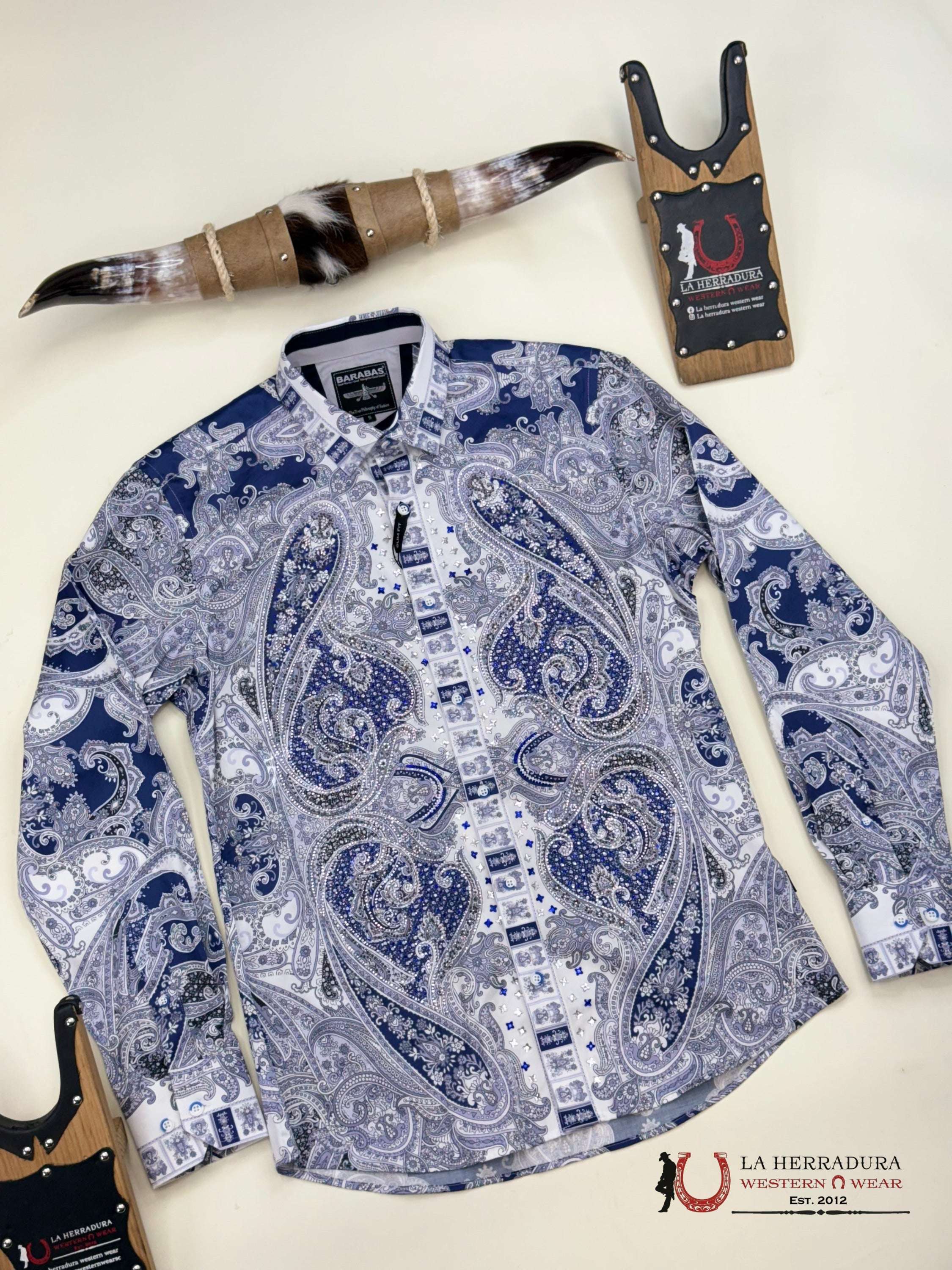 MENS PEDRERIA BLUE MARMOL PR10 LONG SLEEVE SHIRT ROPA HOMBRES