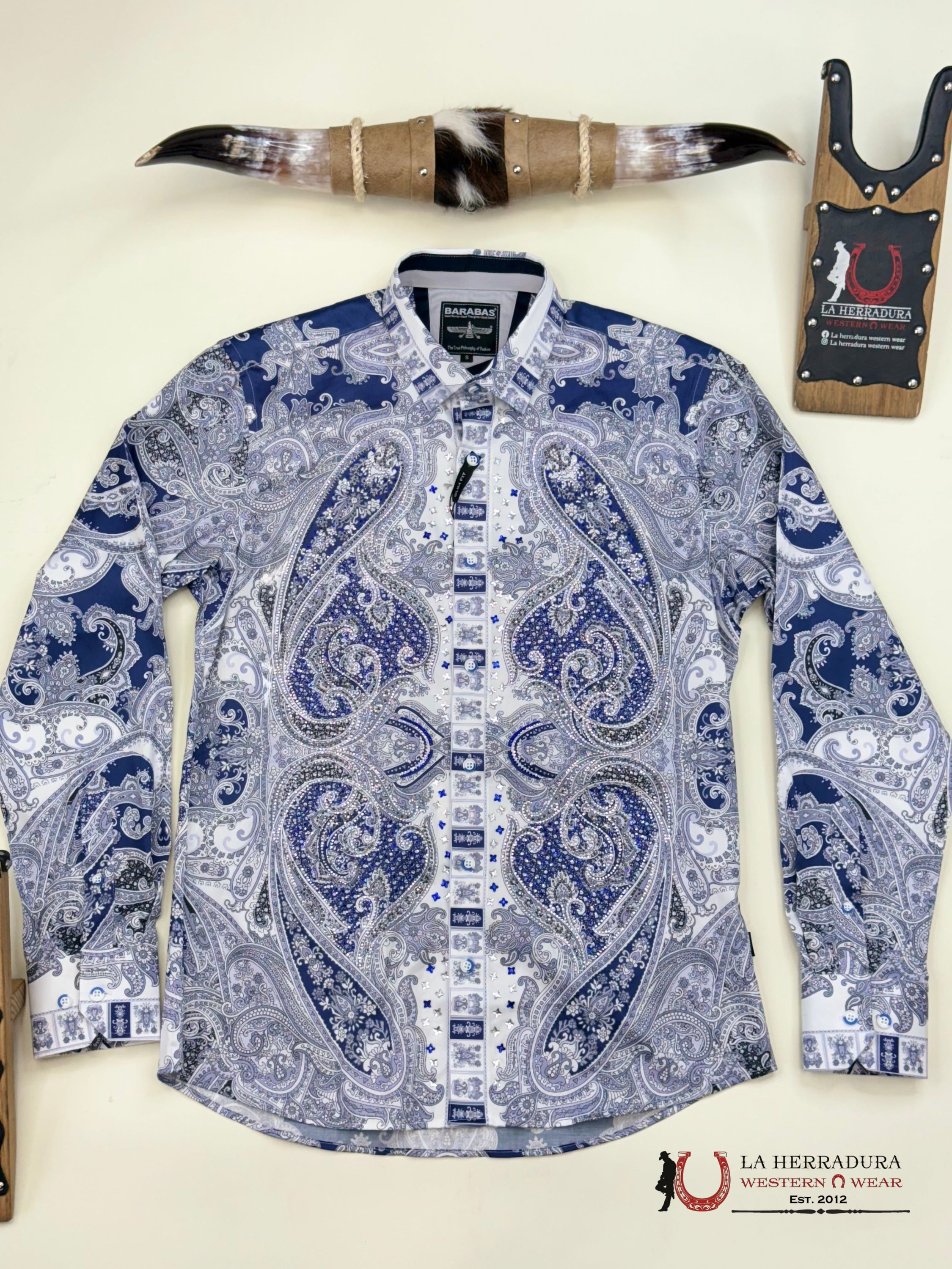 MENS PEDRERIA BLUE MARMOL PR10 LONG SLEEVE SHIRT ROPA HOMBRES