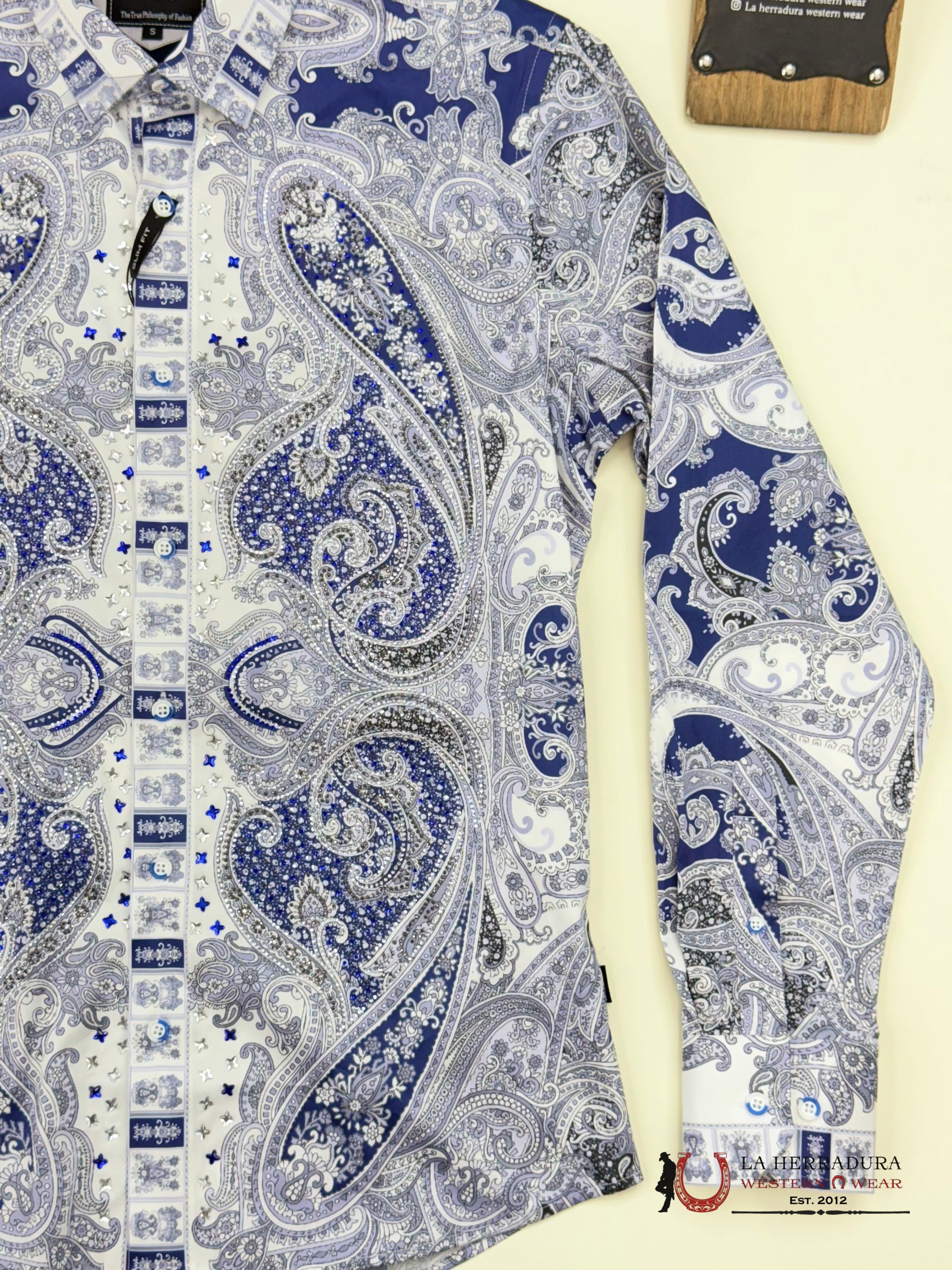 MENS PEDRERIA BLUE MARMOL PR10 LONG SLEEVE SHIRT ROPA HOMBRES